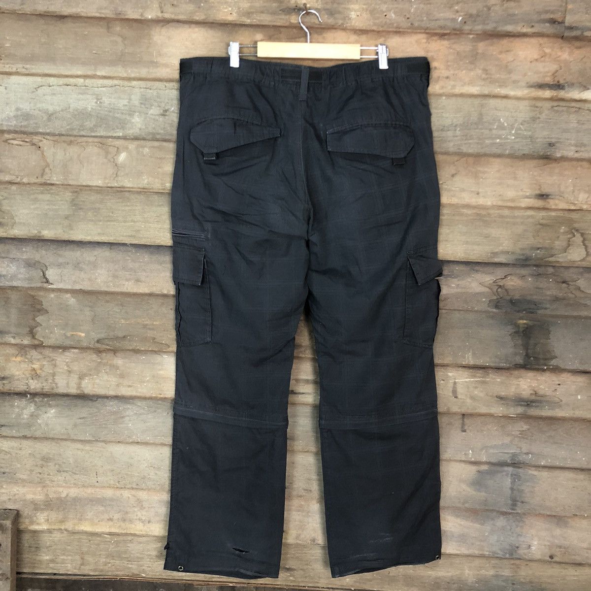 Japanese Brand Anti label Black Multipocket Tactical Cargo Pants #3874 Size US 35 - 9 Thumbnail