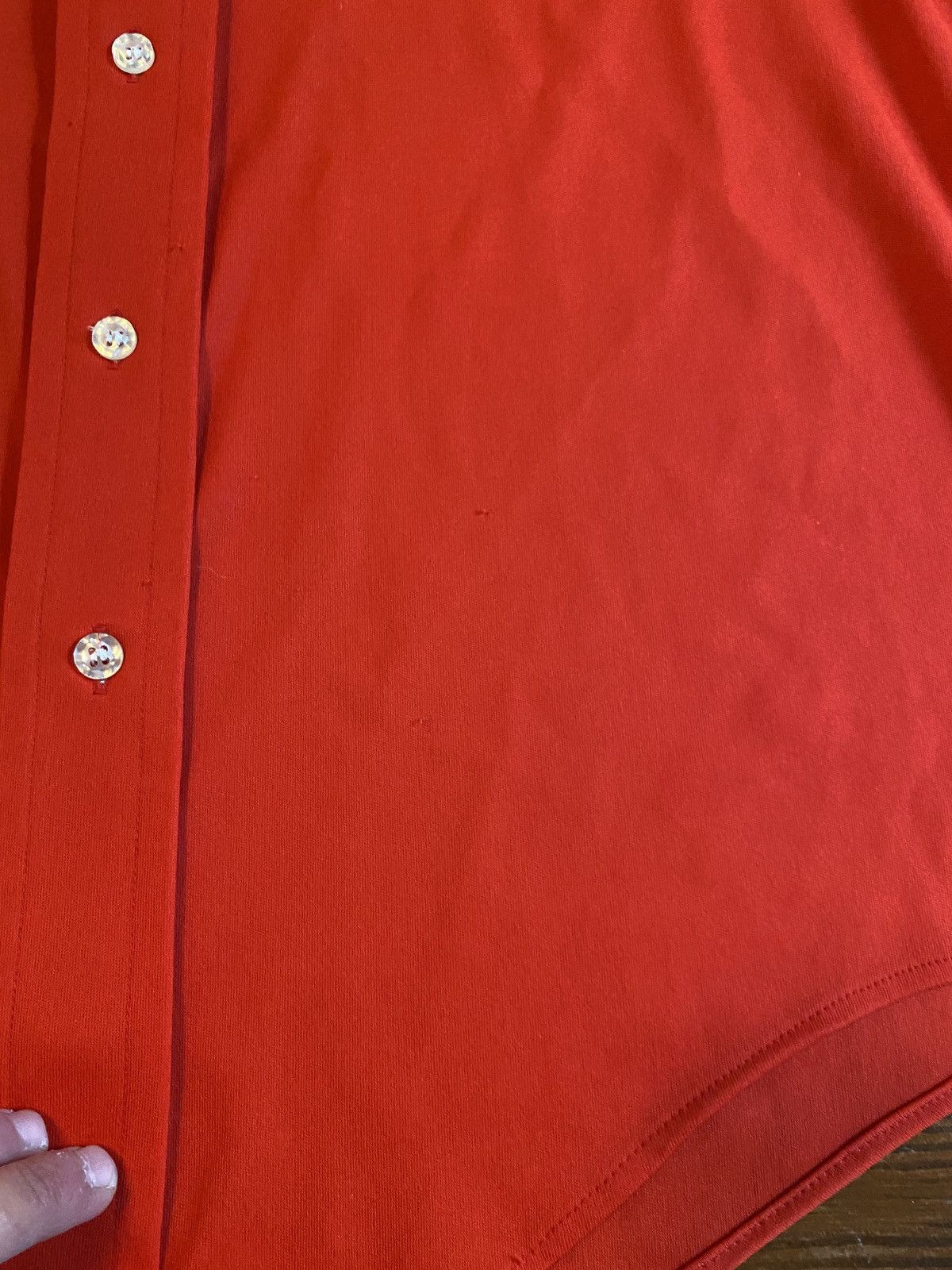 Van Heusen Vintage 70’s Van Heusen Red Polyester Short Sleeve Button Up Size US L / EU 52-54 / 3 - 8 Thumbnail