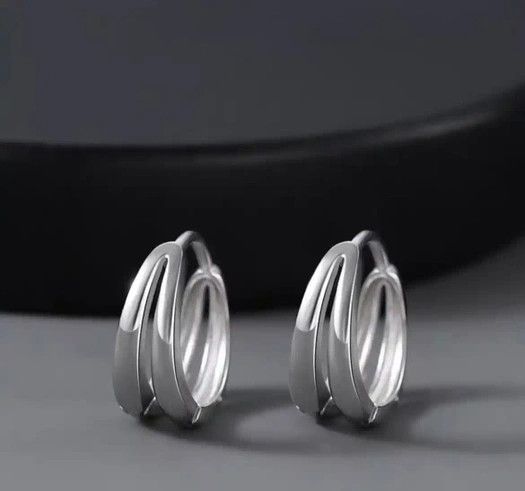 Designer × Vintage silver vintage round earrings Size ONE SIZE - 2 Thumbnail