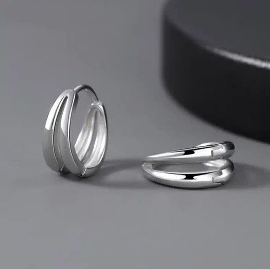 Designer × Vintage silver vintage round earrings Size ONE SIZE - 4 Thumbnail