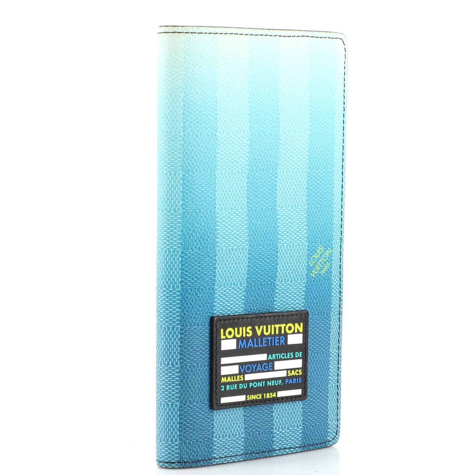 Louis Vuitton Brazza Wallet Limited Edition Gradient Damier Stripes Blue  204415329