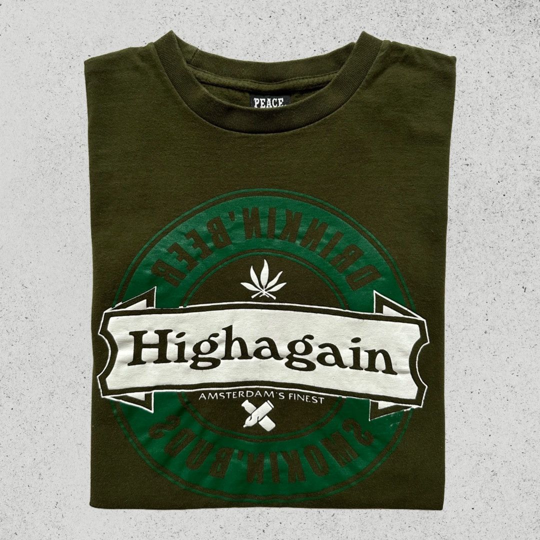 Vintage Vintage Highagain Weed 2000s Graphic T-Shirt Size US M / EU 48-50 / 2 - 3 Thumbnail