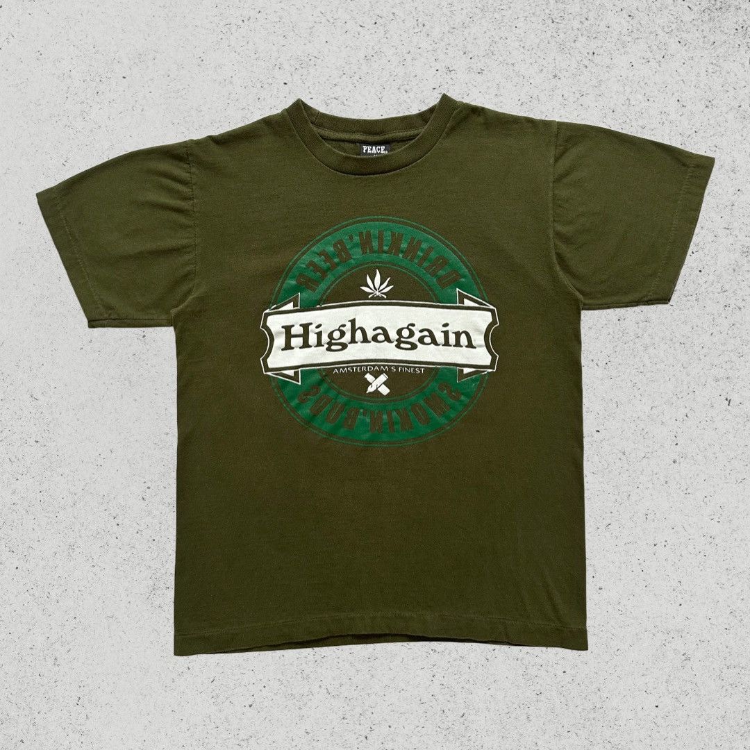 Vintage Vintage Highagain Weed 2000s Graphic T-Shirt Size US M / EU 48-50 / 2 - 1 Thumbnail
