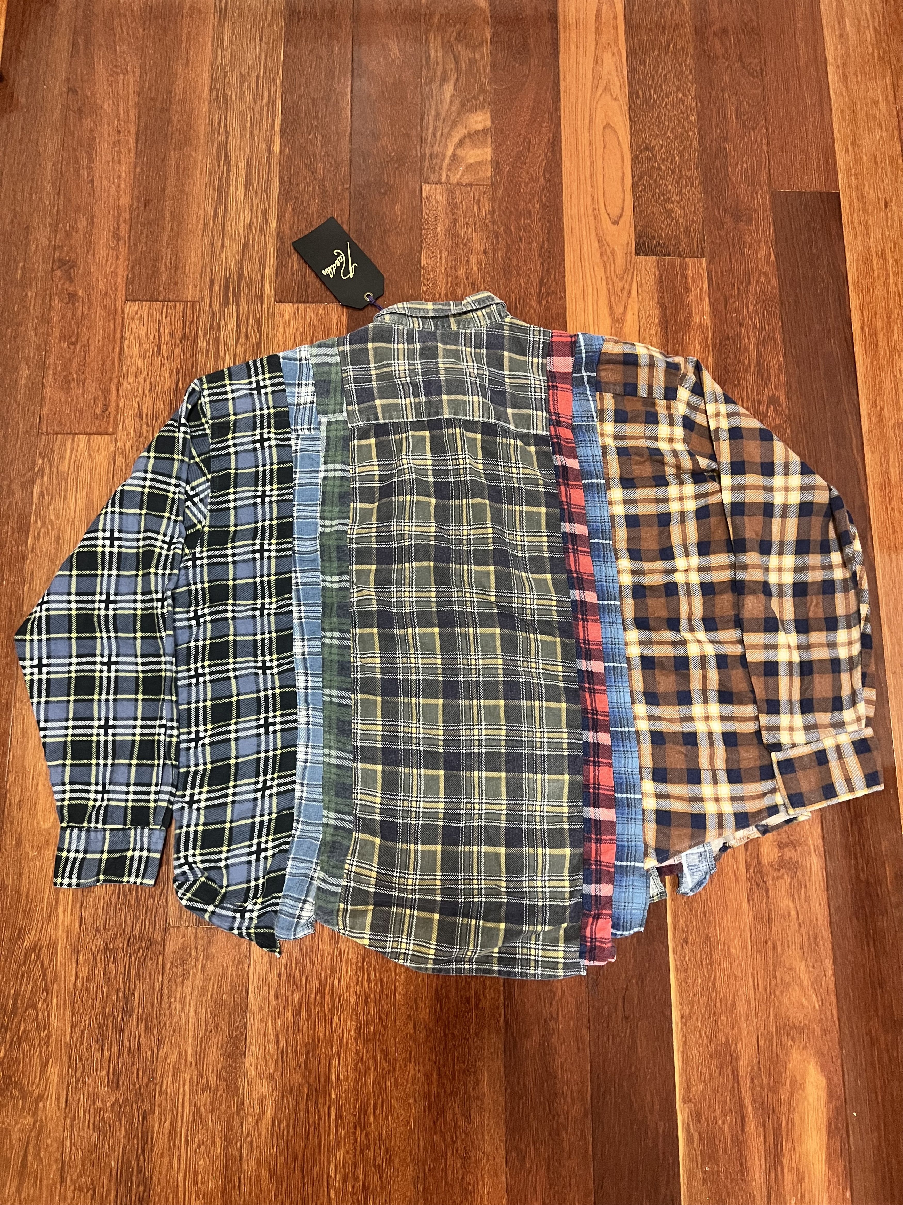 Needles 💚 1/1 Rebuild by Needles 7 Cuts Wide Flannel Shirt NEW Size US M / EU 48-50 / 2 - 2 Thumbnail