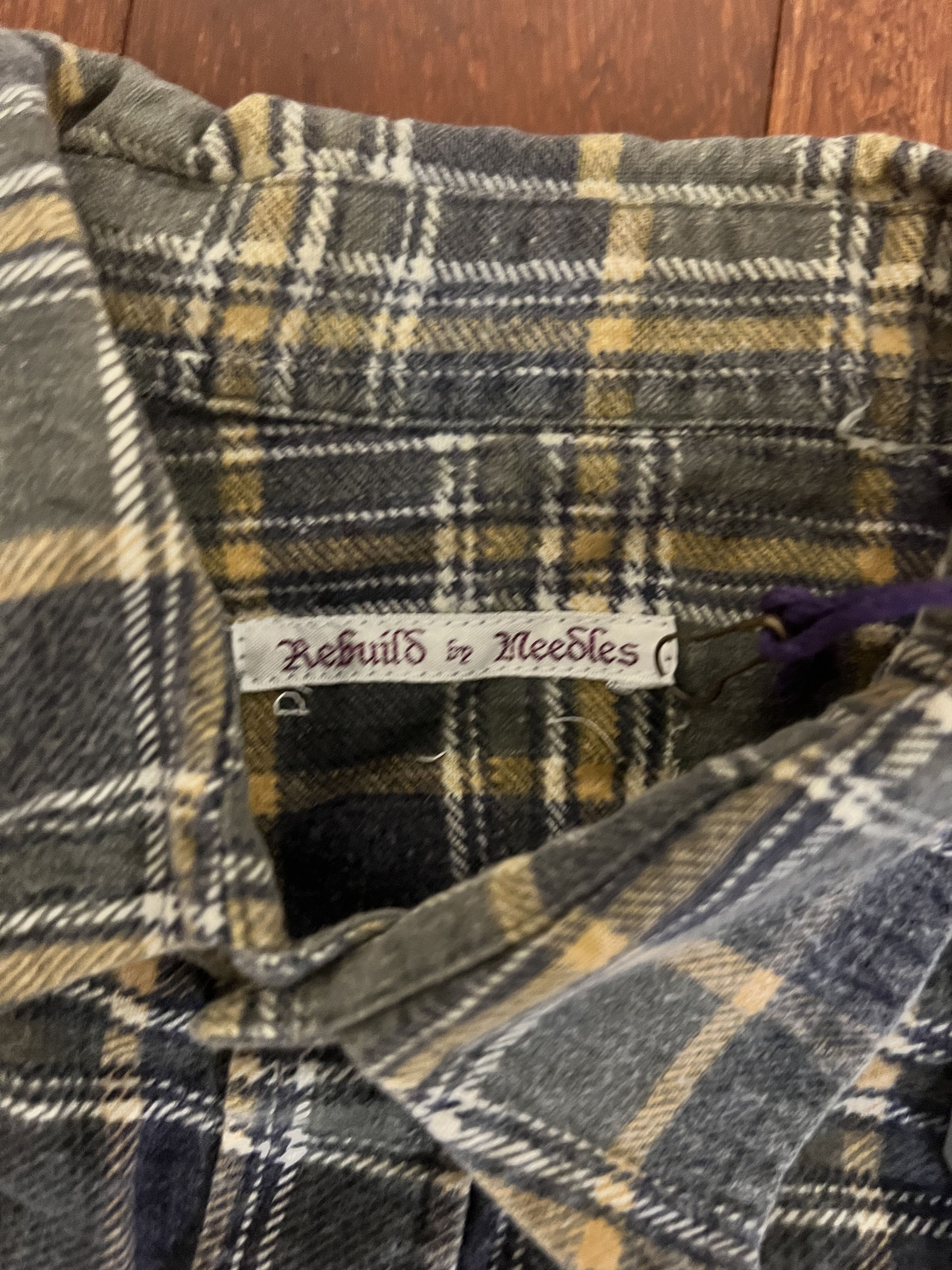 Needles 💚 1/1 Rebuild by Needles 7 Cuts Wide Flannel Shirt NEW Size US M / EU 48-50 / 2 - 3 Thumbnail