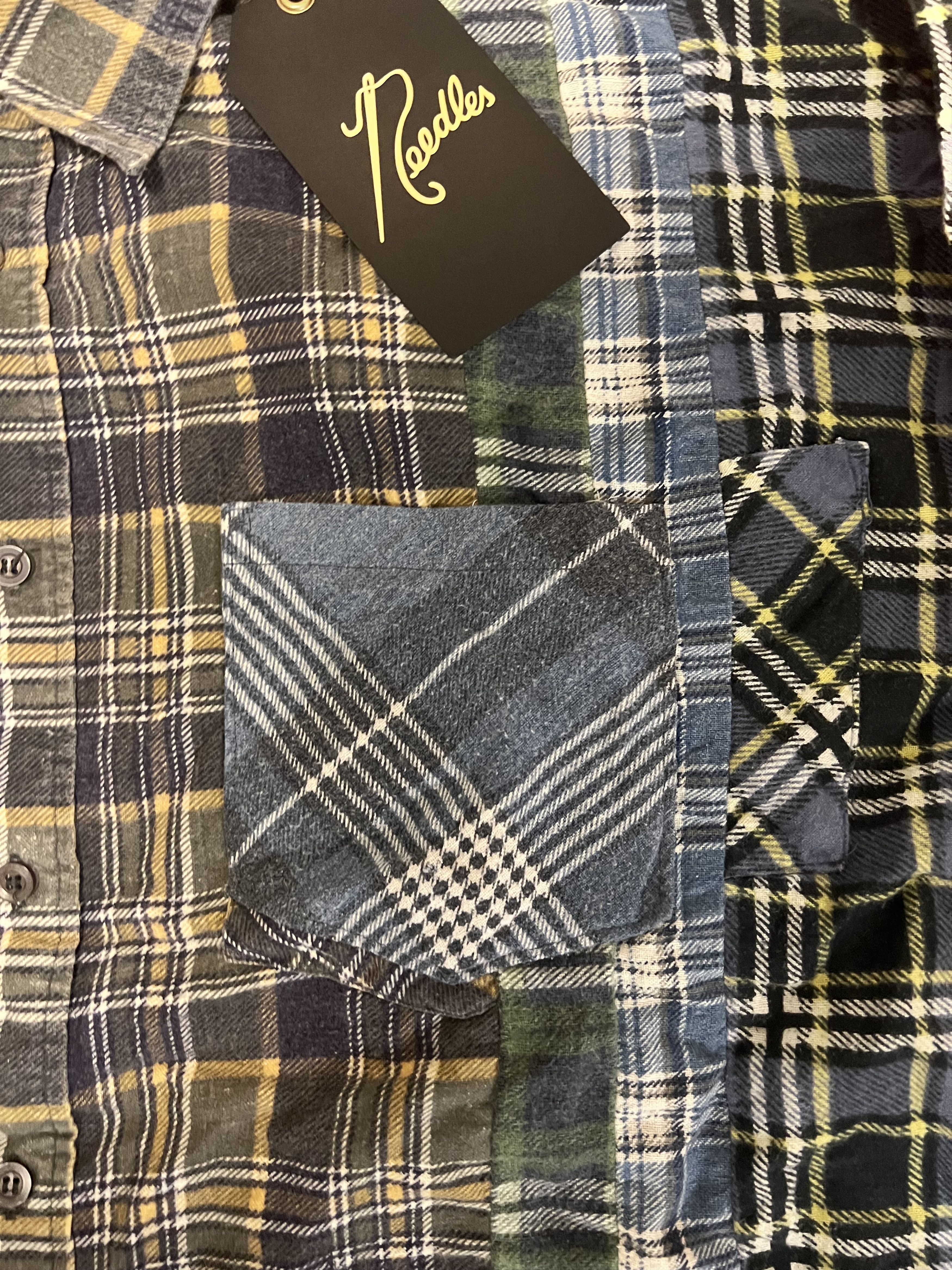Needles 💚 1/1 Rebuild by Needles 7 Cuts Wide Flannel Shirt NEW Size US M / EU 48-50 / 2 - 7 Thumbnail