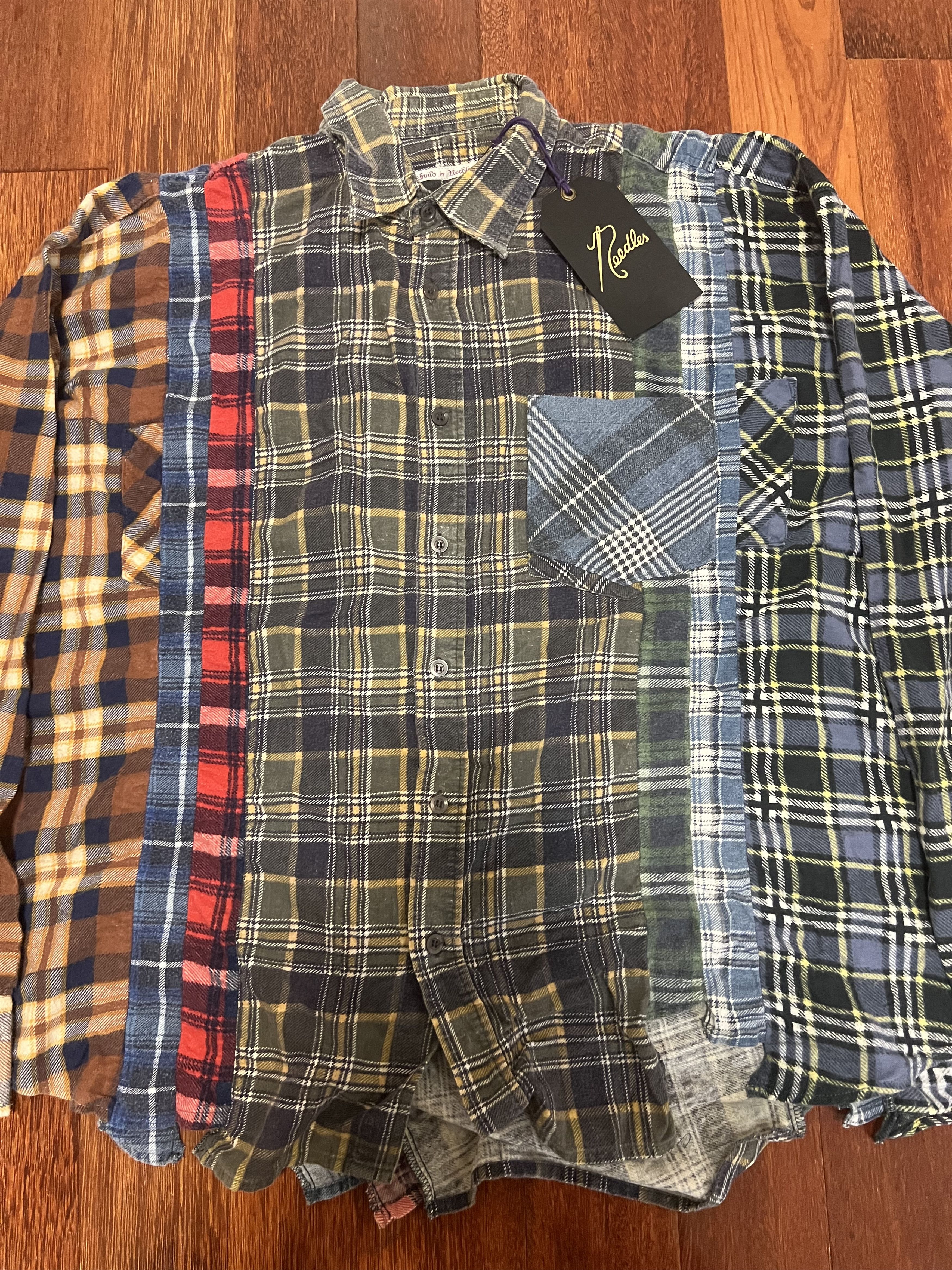 Needles 💚 1/1 Rebuild by Needles 7 Cuts Wide Flannel Shirt NEW Size US M / EU 48-50 / 2 - 4 Thumbnail