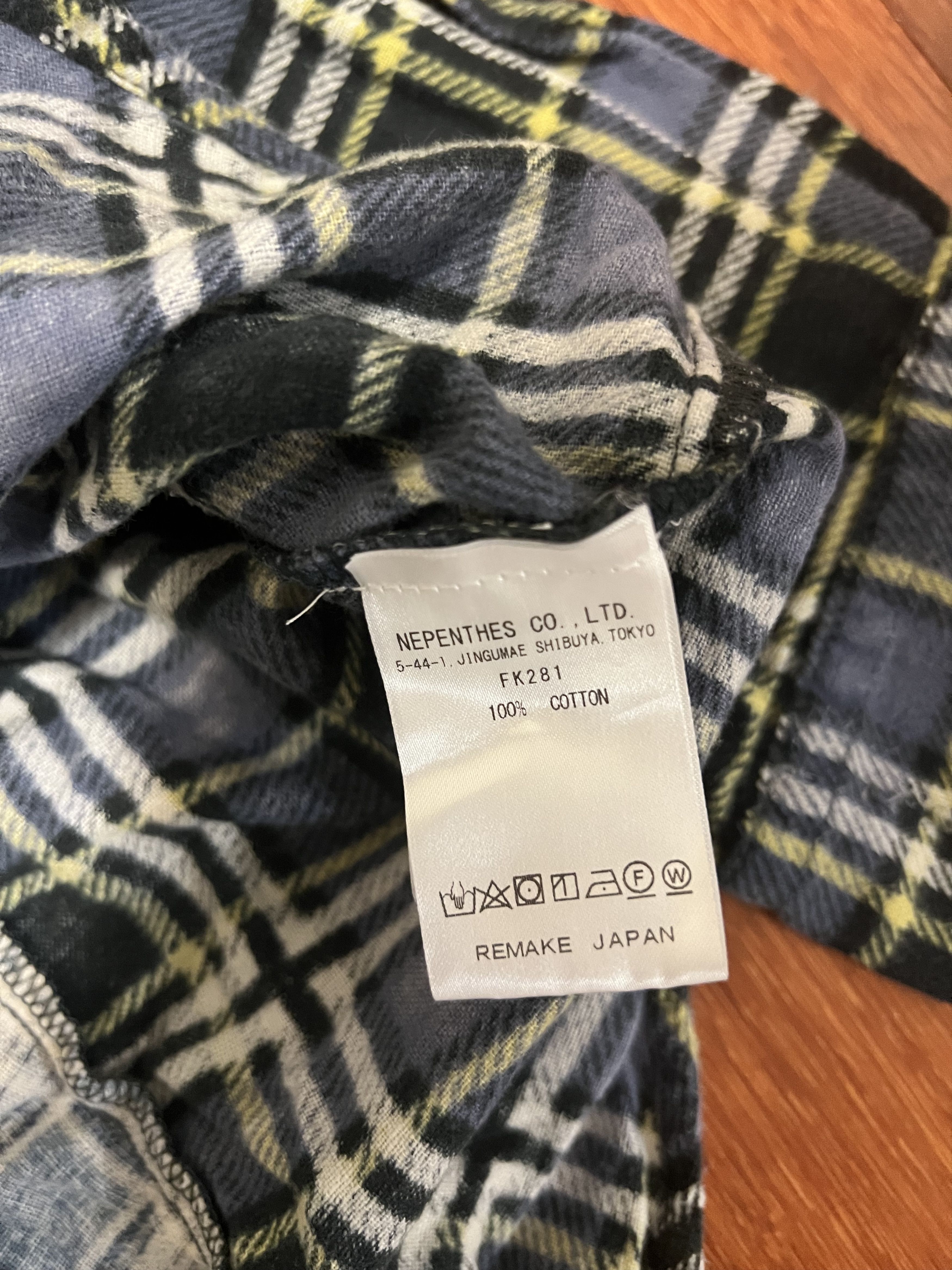 Needles 💚 1/1 Rebuild by Needles 7 Cuts Wide Flannel Shirt NEW Size US M / EU 48-50 / 2 - 8 Thumbnail