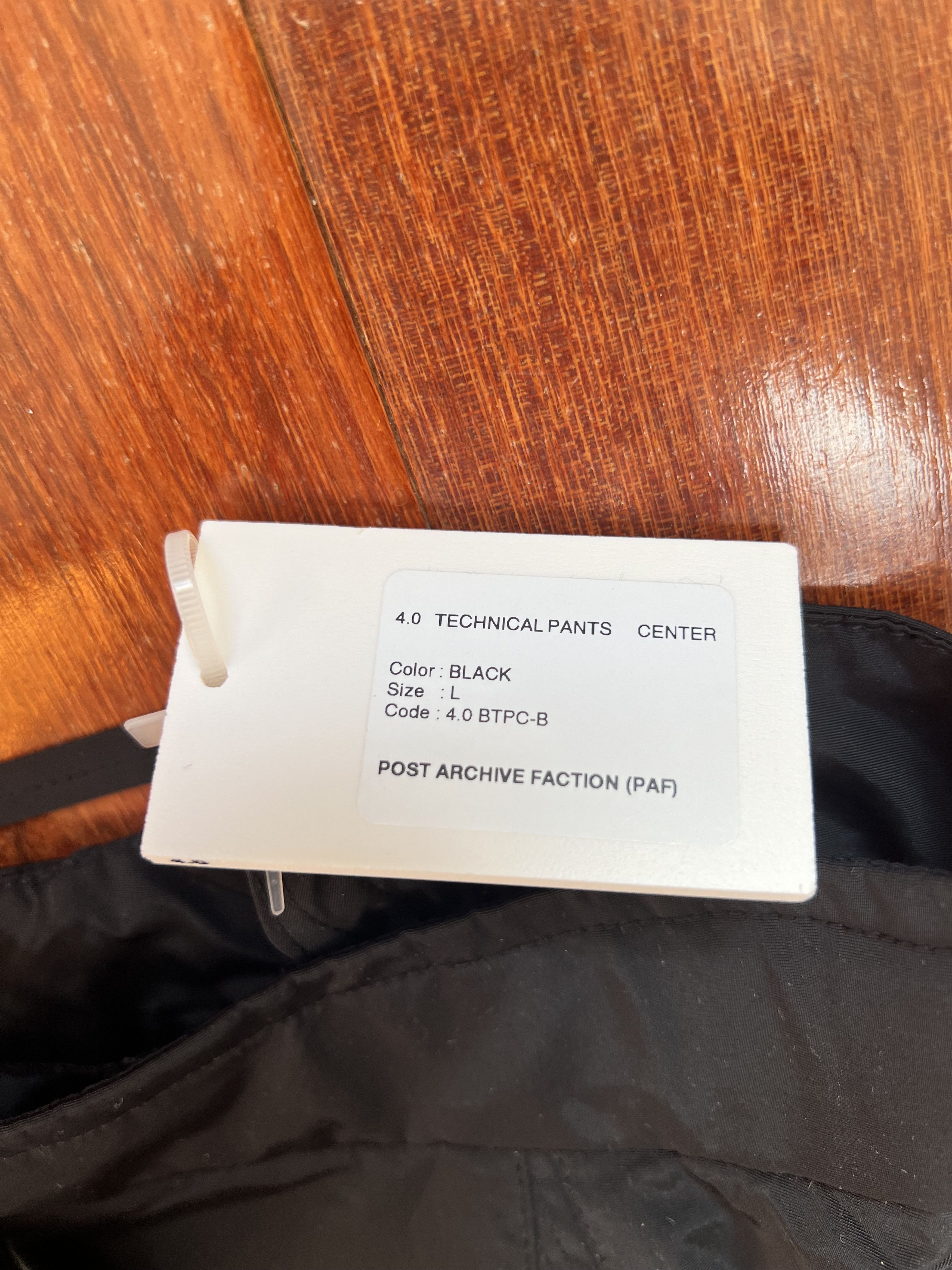 POST ARCHIVE FACTION (PAF) 💚 Post Archive Faction 4.0 Technical Pants Center Black NEW Size US 34 / EU 50 - 10 Thumbnail