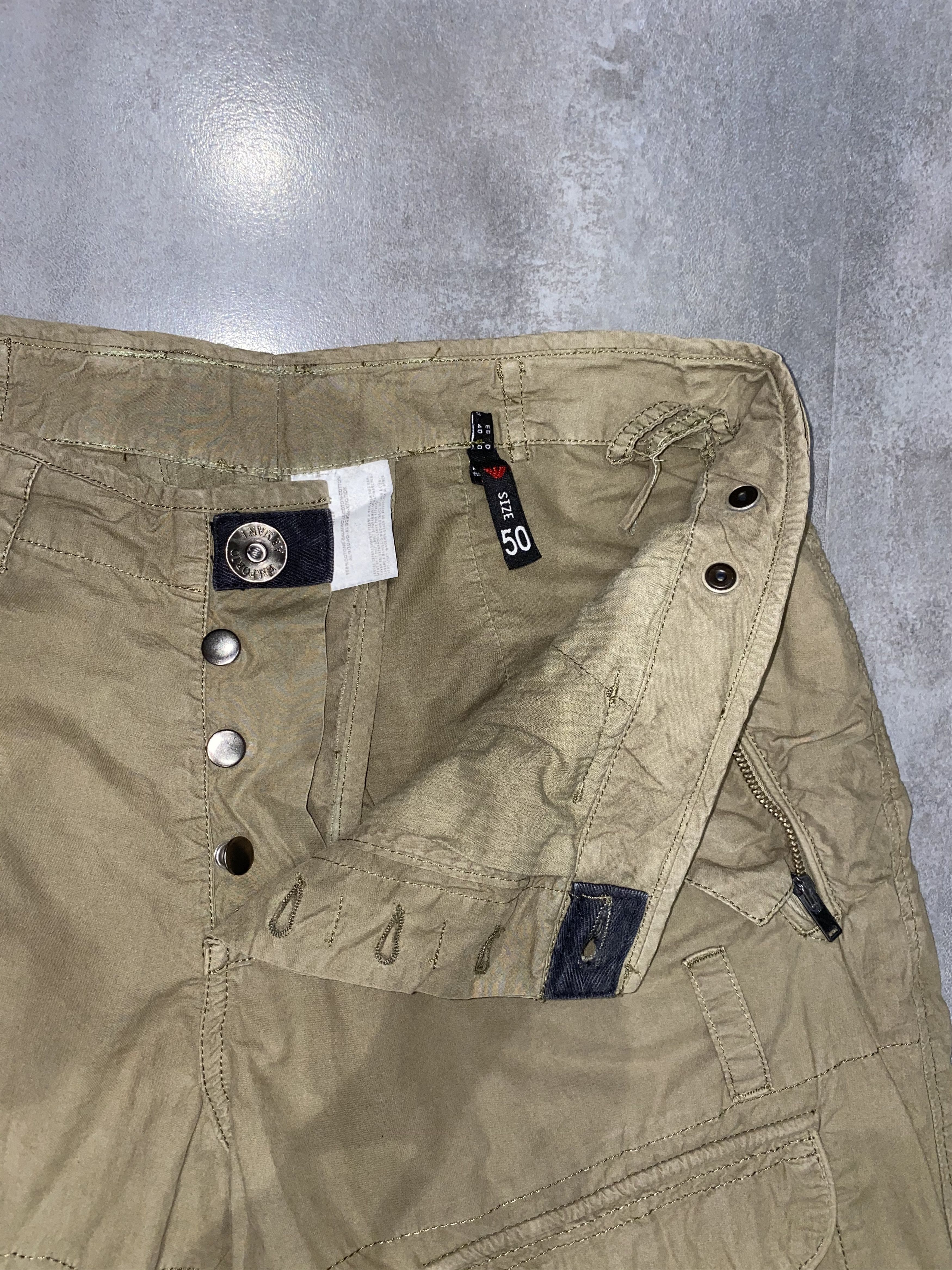 Armani × Emporio Armani Armani Cargo Bondage Work Beige Casual Pants Size US 34 / EU 50 - 13 Thumbnail