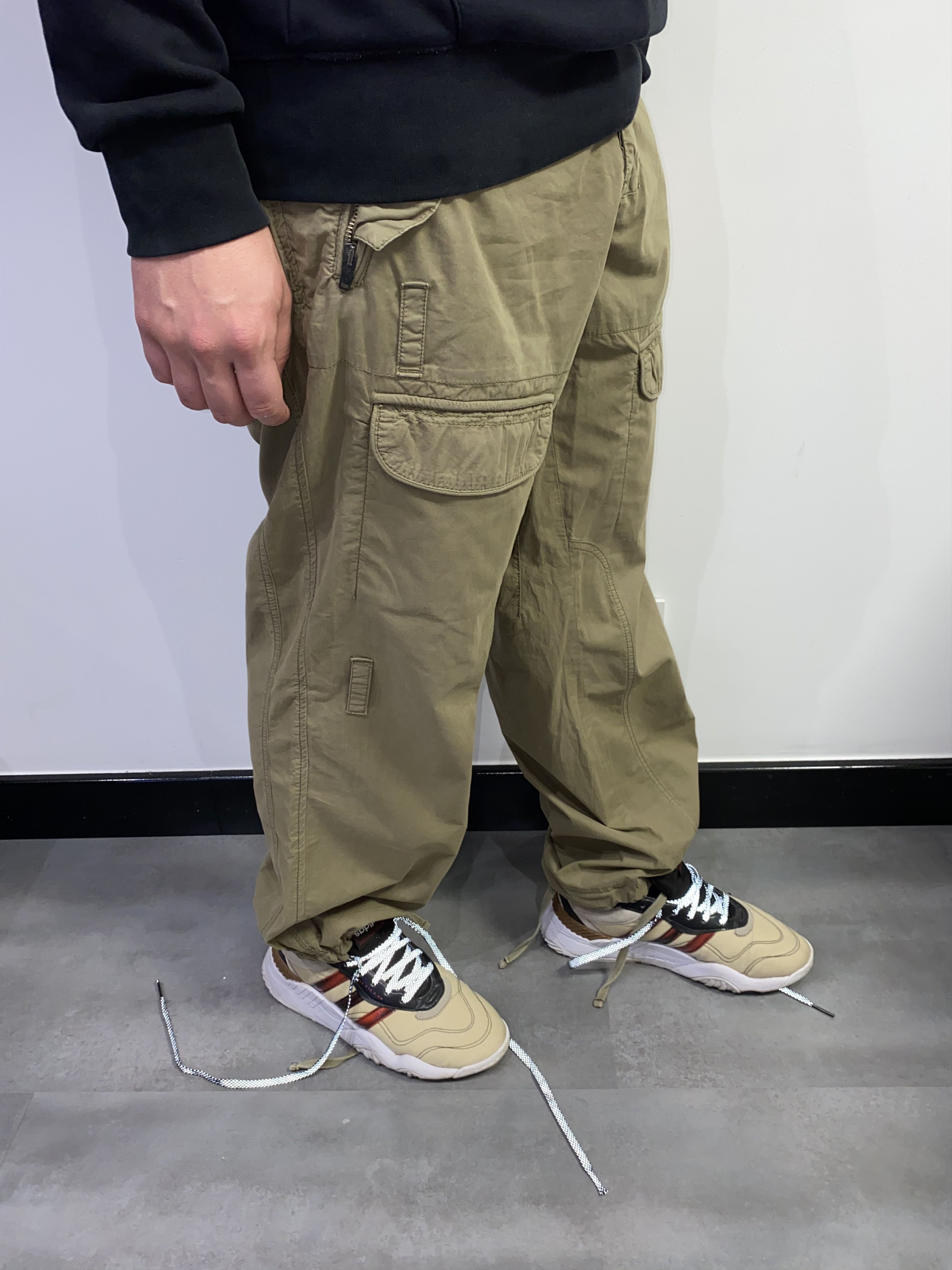 Armani × Emporio Armani Armani Cargo Bondage Work Beige Casual Pants Size US 34 / EU 50 - 6 Thumbnail