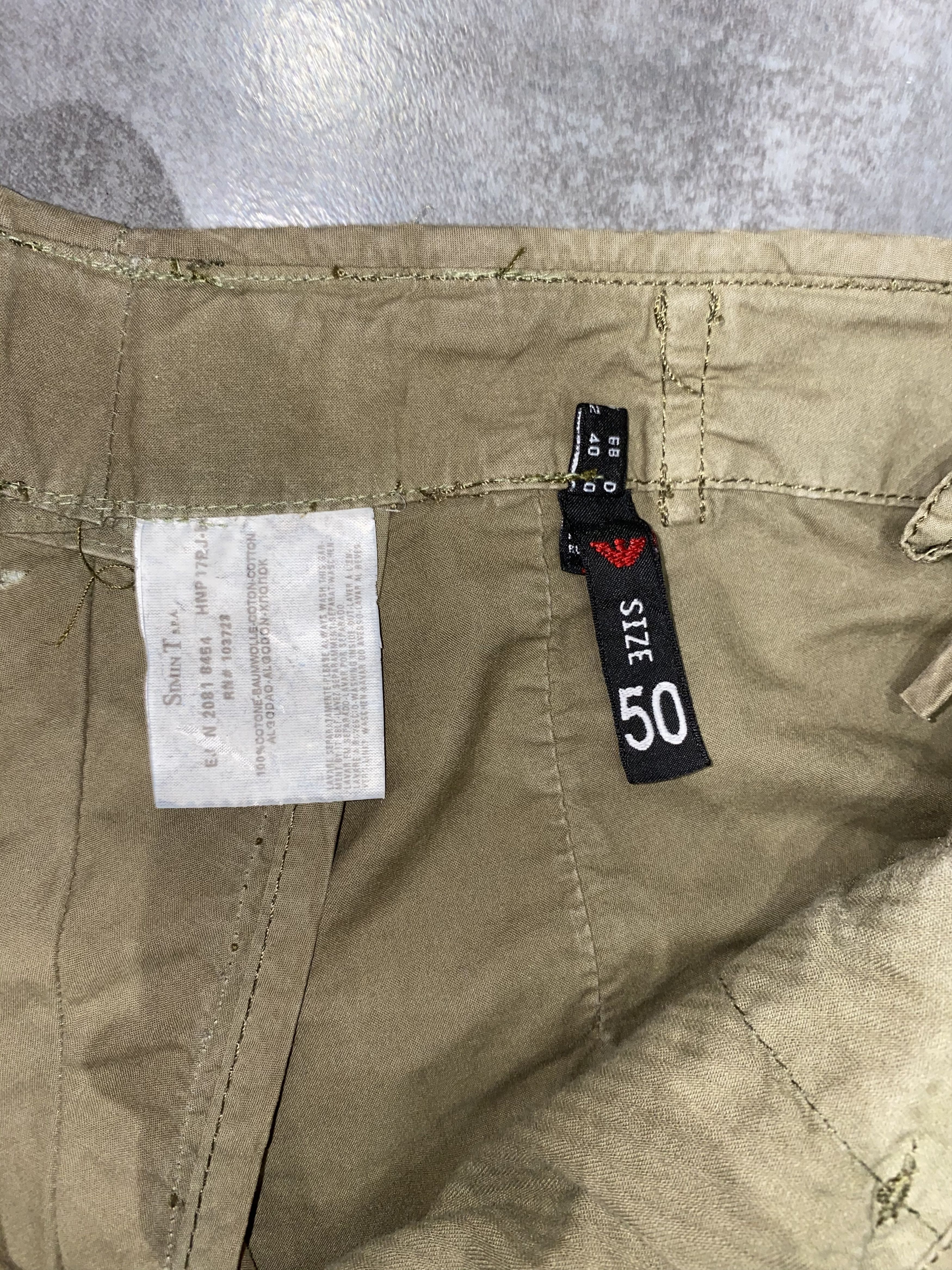 Armani × Emporio Armani Armani Cargo Bondage Work Beige Casual Pants Size US 34 / EU 50 - 18 Thumbnail