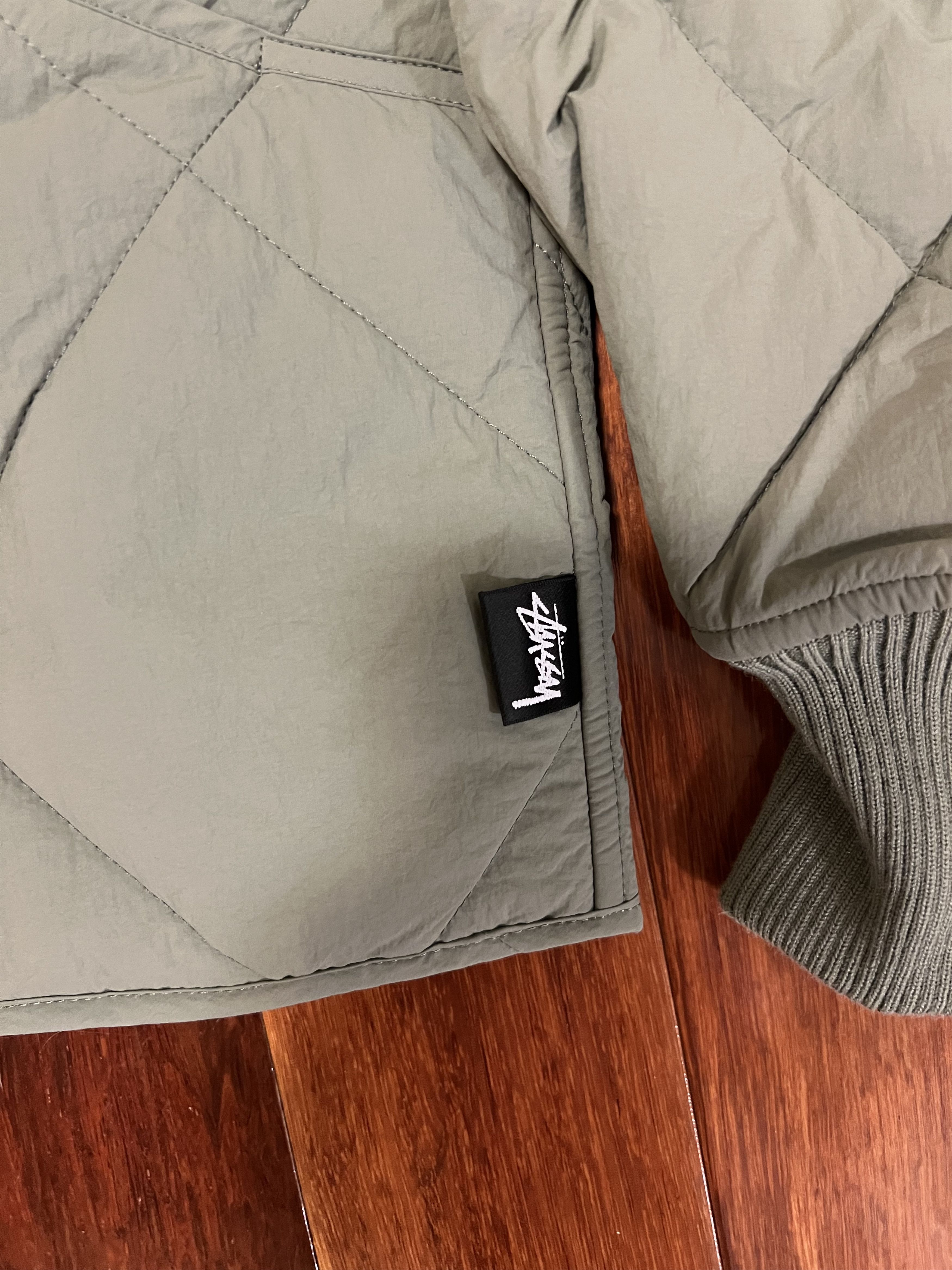 Stussy 💚 Stussy Dice Quilted Liner Jacket Olive Large NEW Size US L / EU 52-54 / 3 - 10 Thumbnail