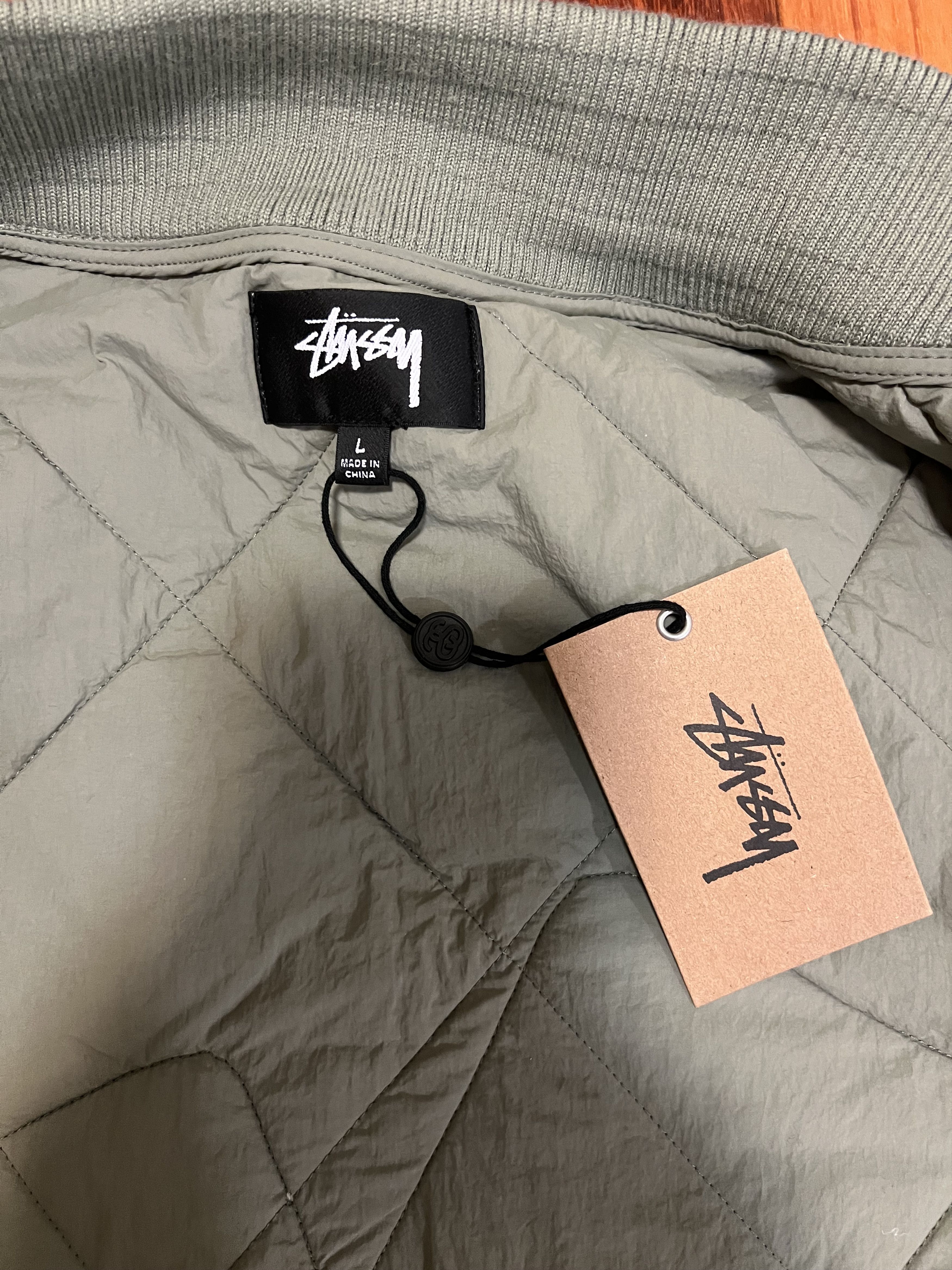 Stussy 💚 Stussy Dice Quilted Liner Jacket Olive Large NEW Size US L / EU 52-54 / 3 - 5 Thumbnail