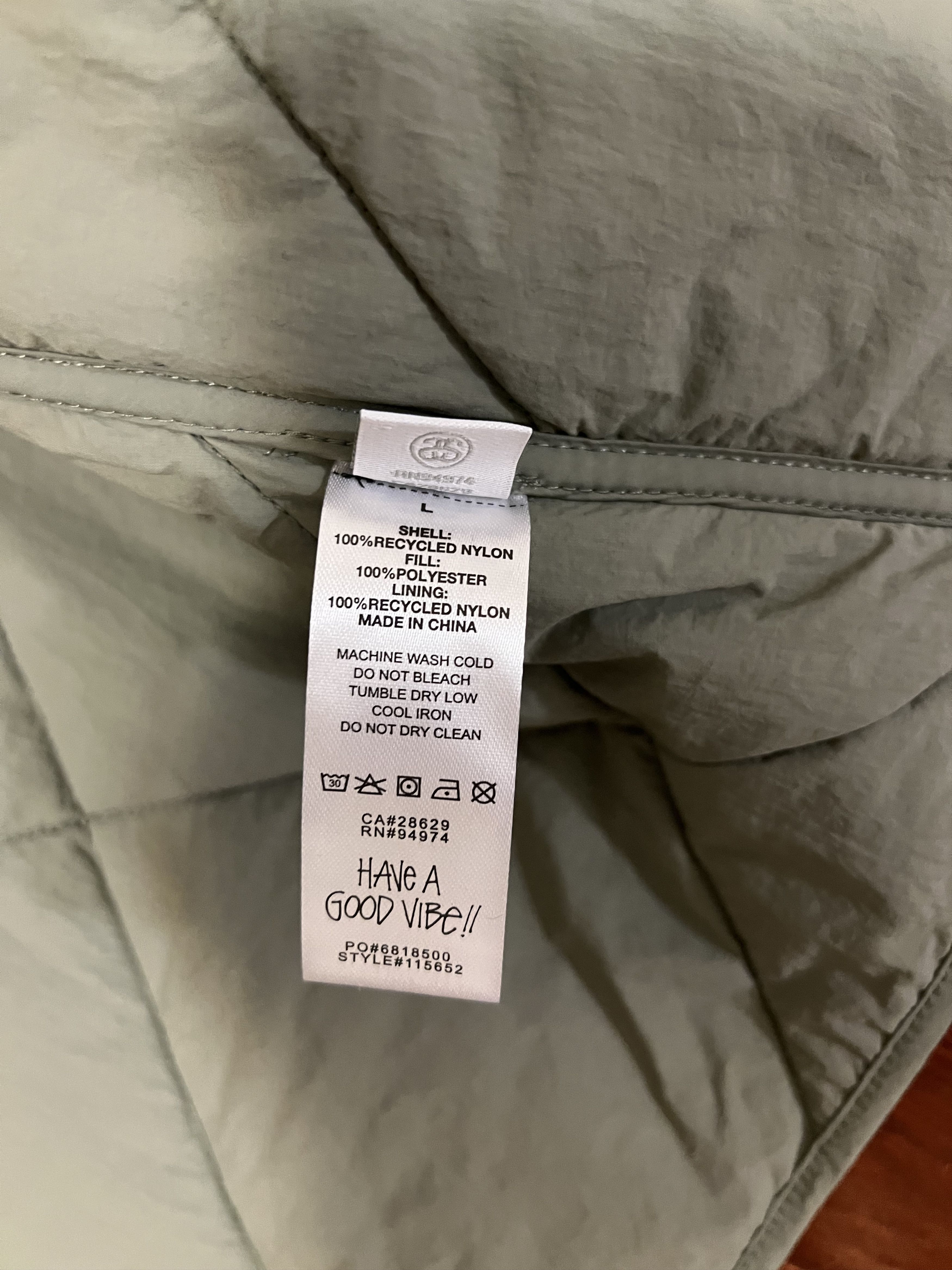 Stussy 💚 Stussy Dice Quilted Liner Jacket Olive Large NEW Size US L / EU 52-54 / 3 - 8 Thumbnail