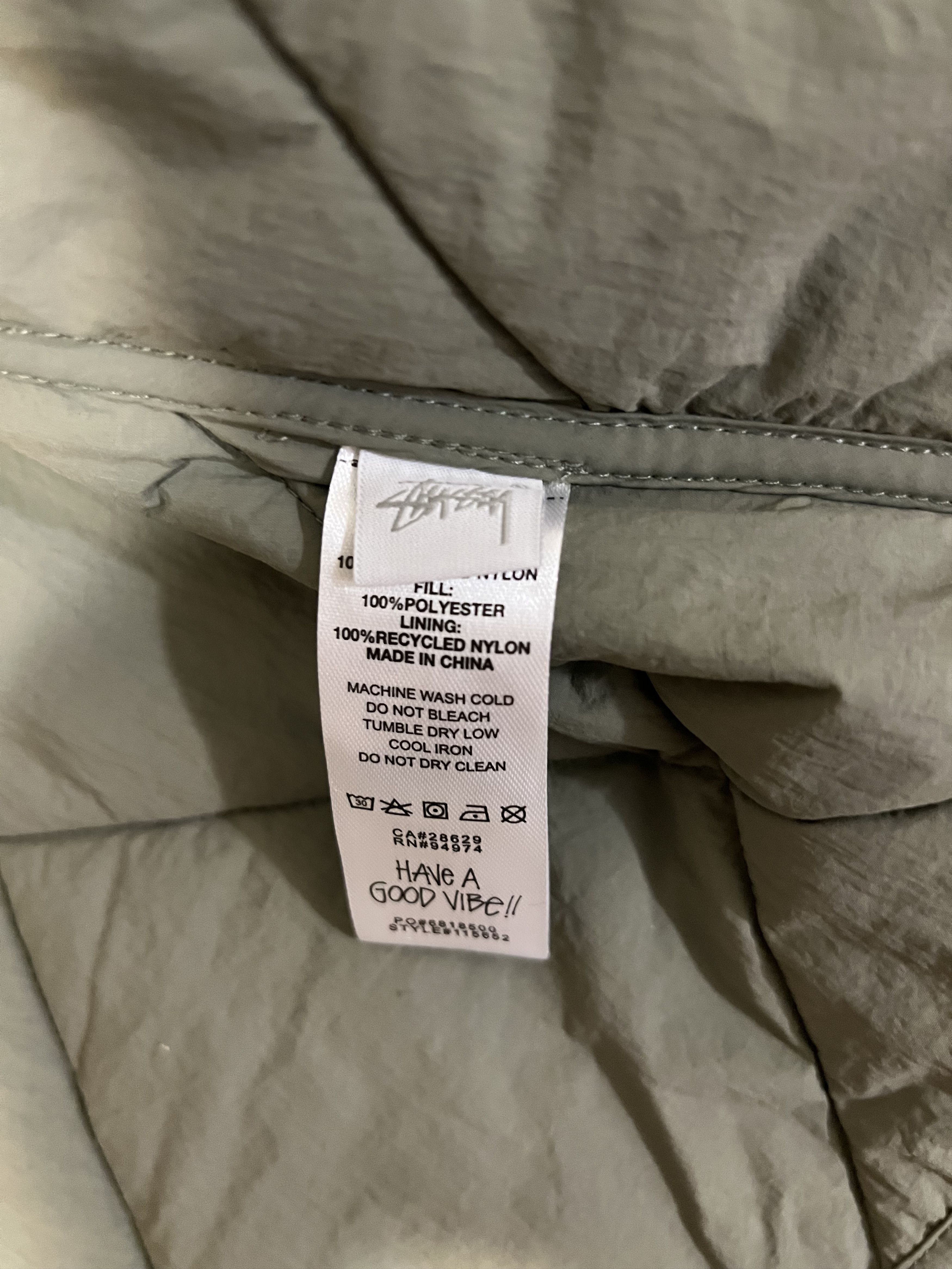 Stussy 💚 Stussy Dice Quilted Liner Jacket Olive Large NEW Size US L / EU 52-54 / 3 - 9 Thumbnail