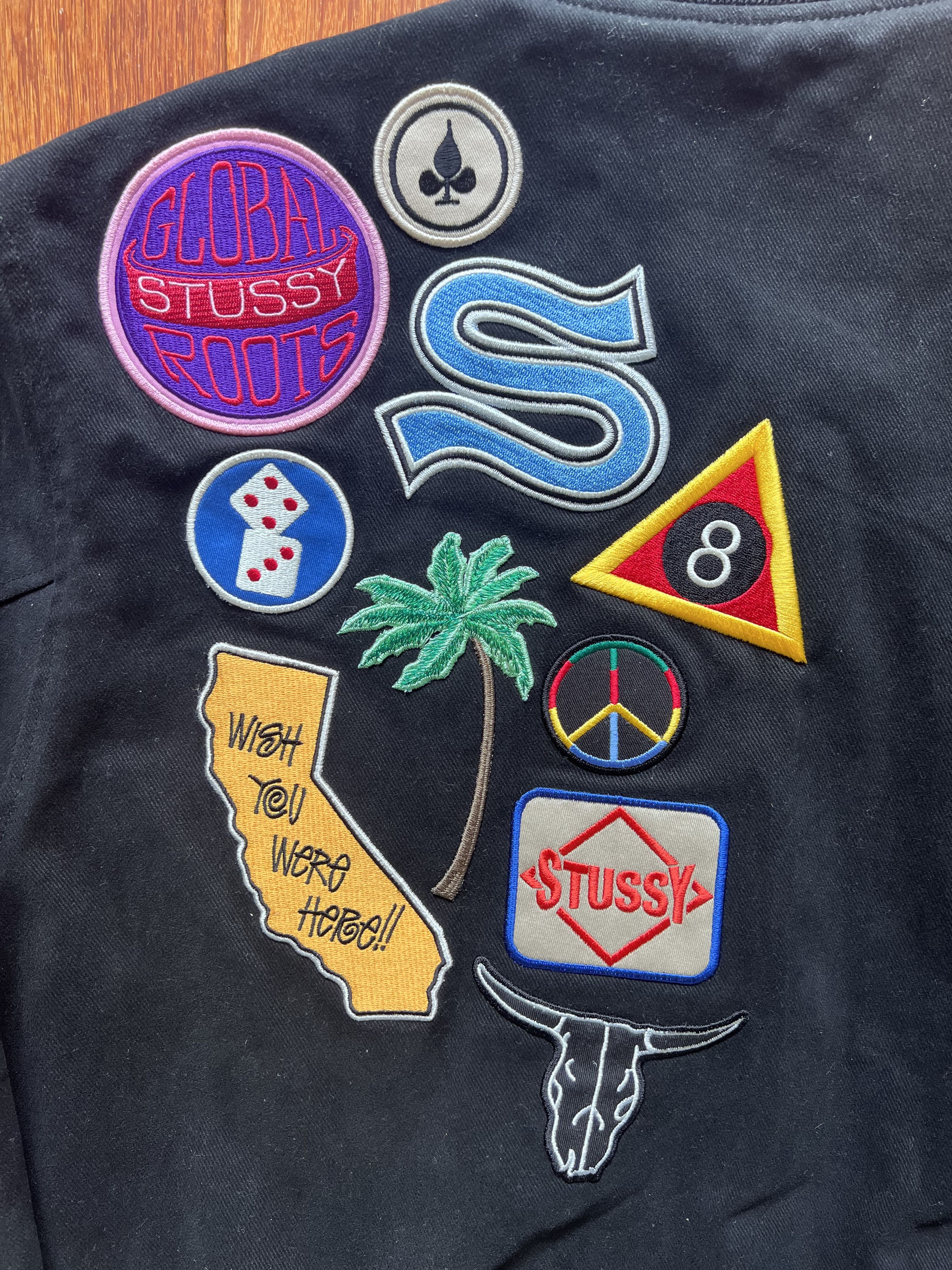 Stussy 💚 Stussy Embroidered Souvenir Jacket Black Large NEW Size US L / EU 52-54 / 3 - 5 Thumbnail