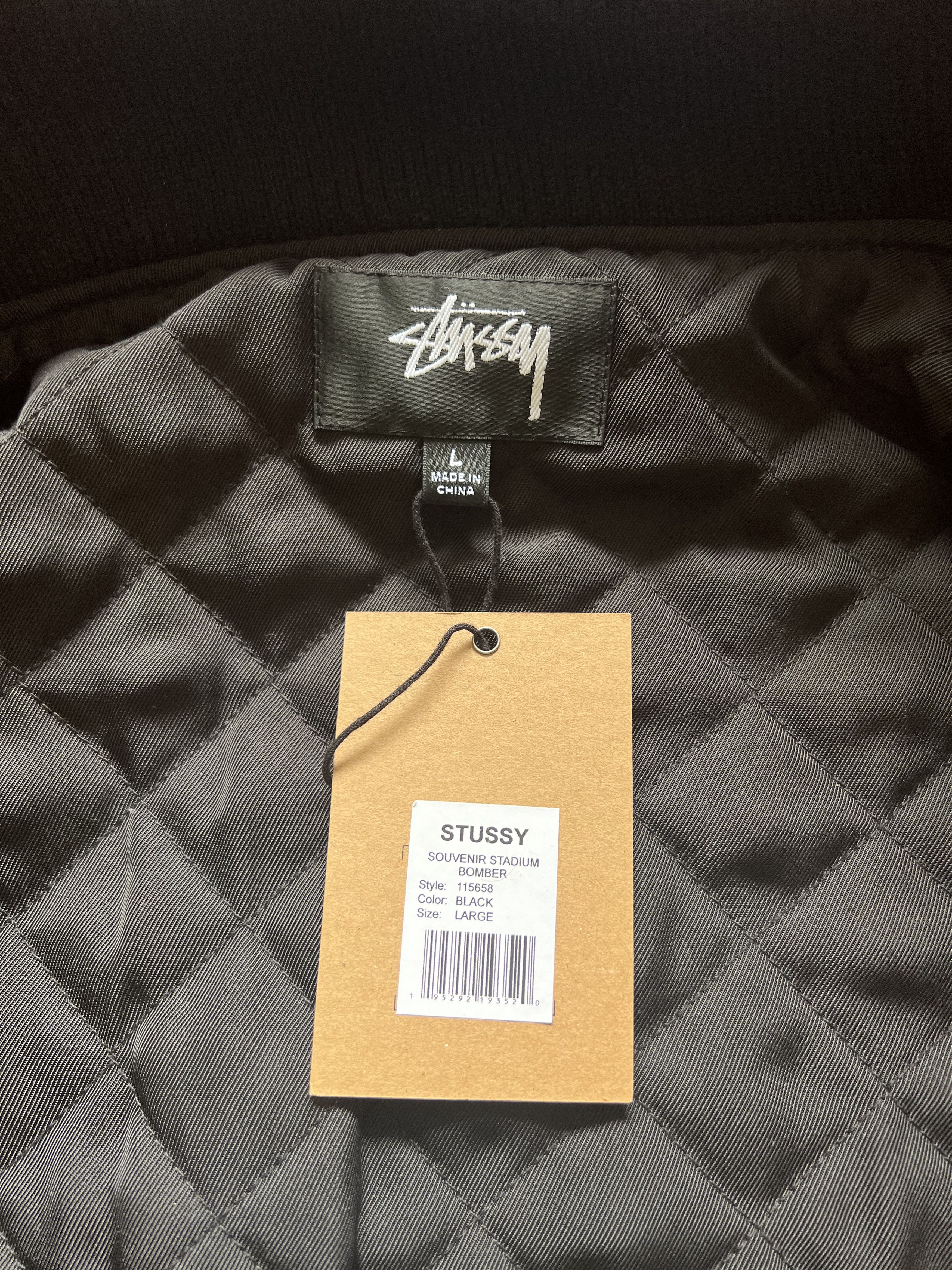 Stussy 💚 Stussy Embroidered Souvenir Jacket Black Large NEW Size US L / EU 52-54 / 3 - 7 Thumbnail