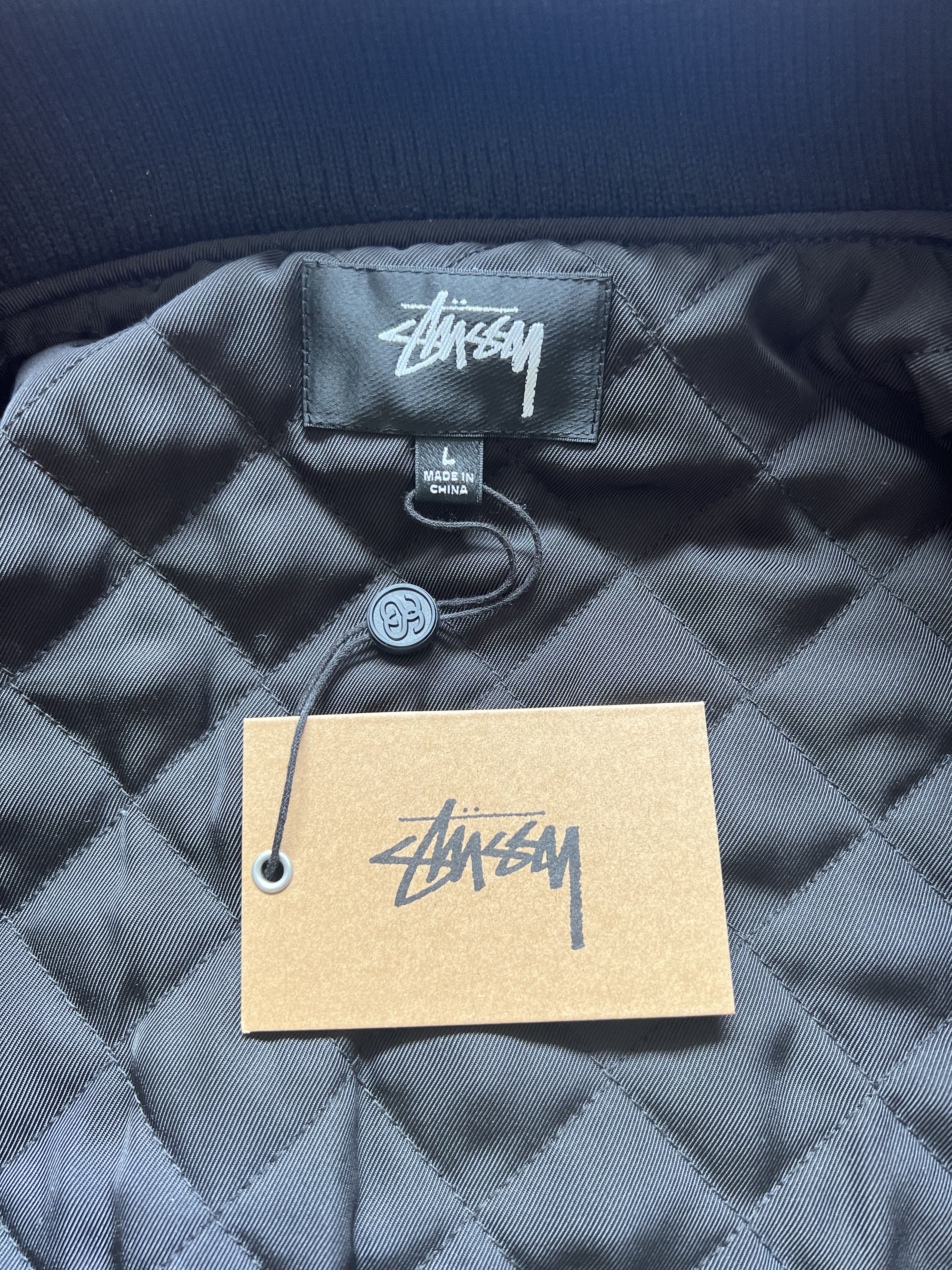 Stussy 💚 Stussy Embroidered Souvenir Jacket Black Large NEW Size US L / EU 52-54 / 3 - 6 Thumbnail
