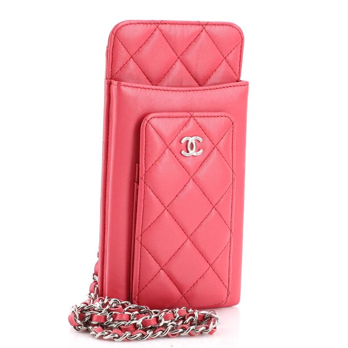 Chanel Phone Holder Crossbody Bag Quilted Lambskin - ShopStyle