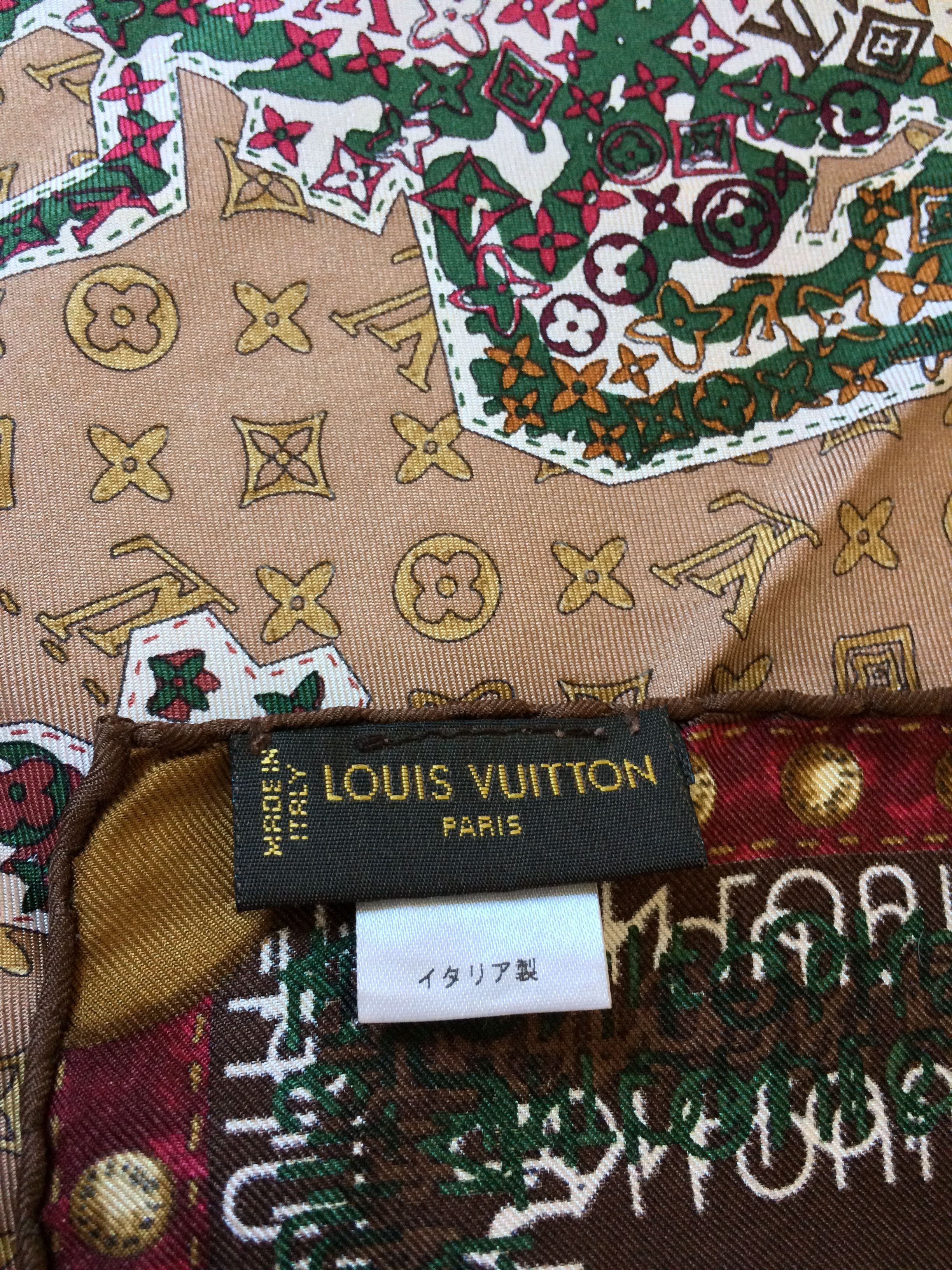Louis Vuitton Louis Vuitton Silk Monogram World Map Scarf Size ONE SIZE - 4 Thumbnail