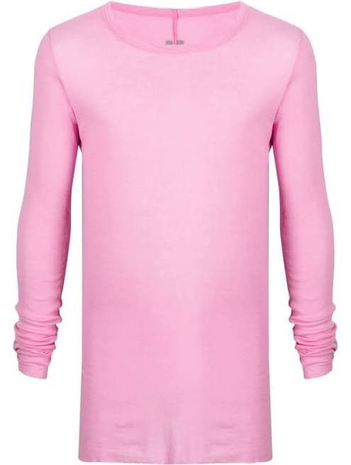 Rick Owens SS20 Bubblegum Pink Long LongSleeve Size US M / EU 48-50 / 2 - 3 Thumbnail