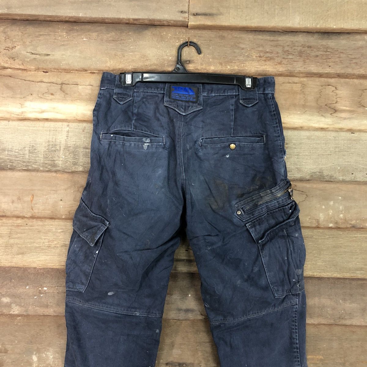 Japanese Brand DLL Tora Dark paint dirty Blue Multipocket Cargo Pants #c968 Size US 28 / EU 44 - 11 Thumbnail