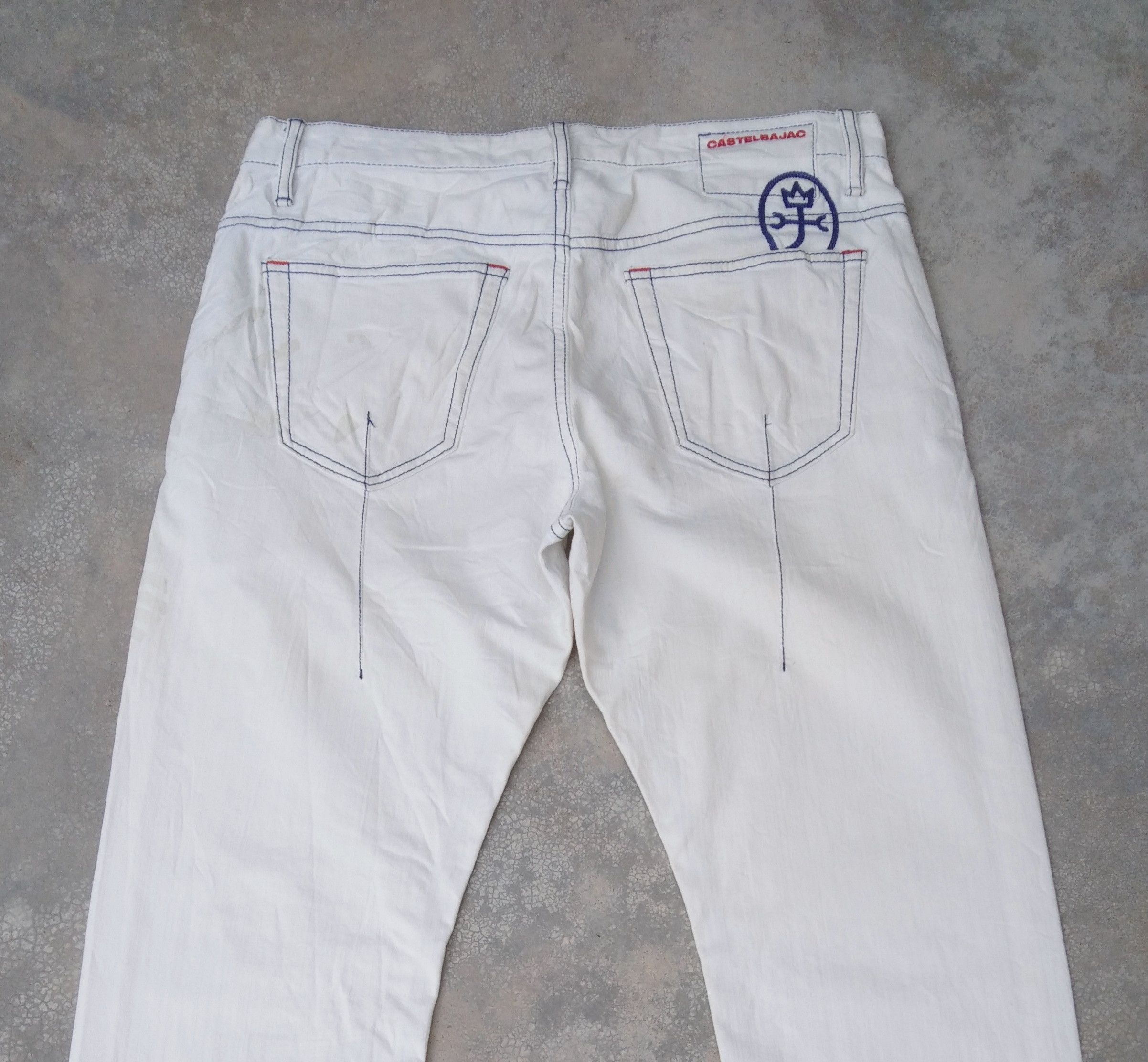 Jean Charles De Castelbajac Castelbajac Slim Fit White Jeans Pants 32x31 Size US 32 / EU 48 - 4 Thumbnail