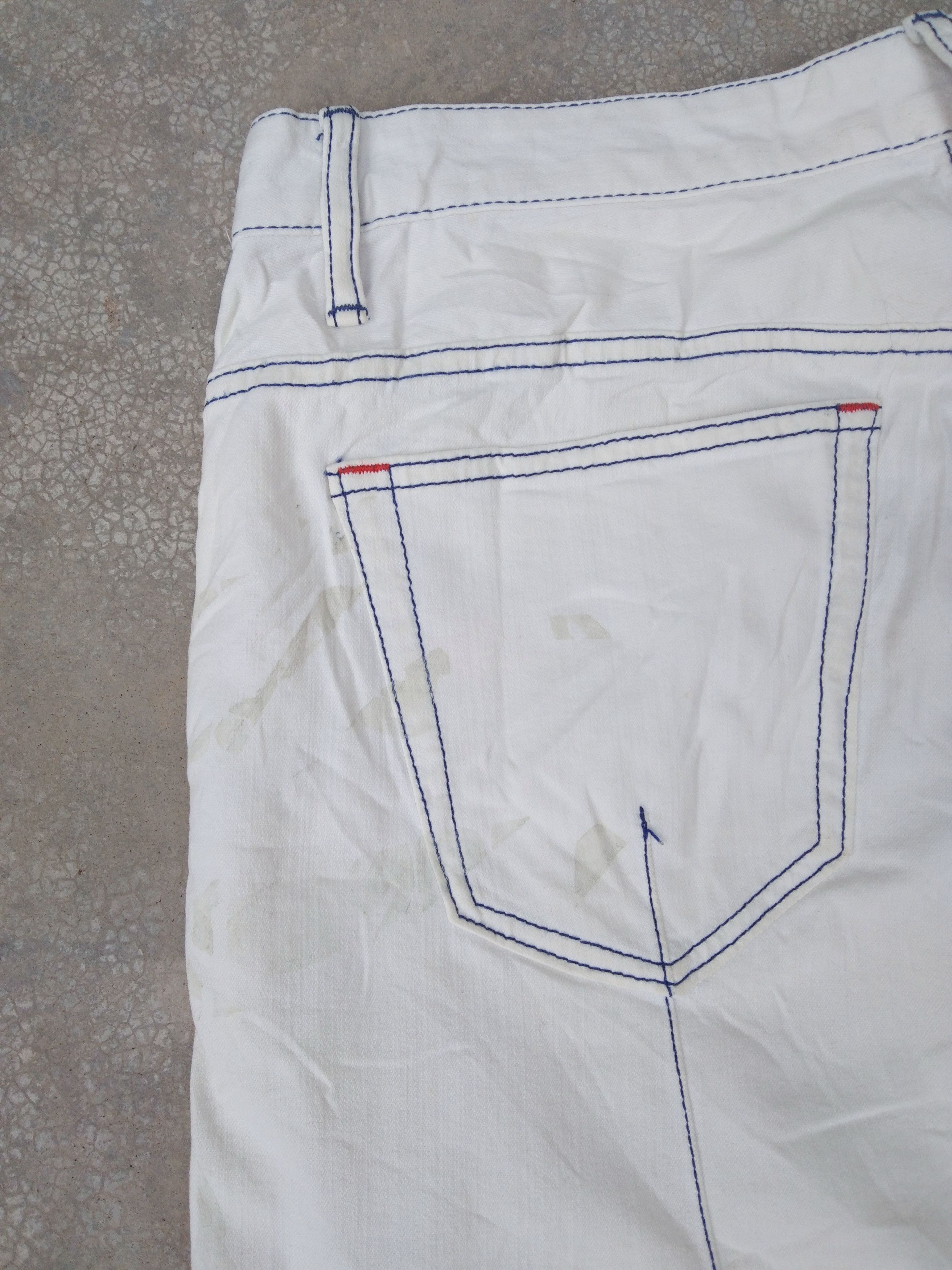 Jean Charles De Castelbajac Castelbajac Slim Fit White Jeans Pants 32x31 Size US 32 / EU 48 - 3 Thumbnail