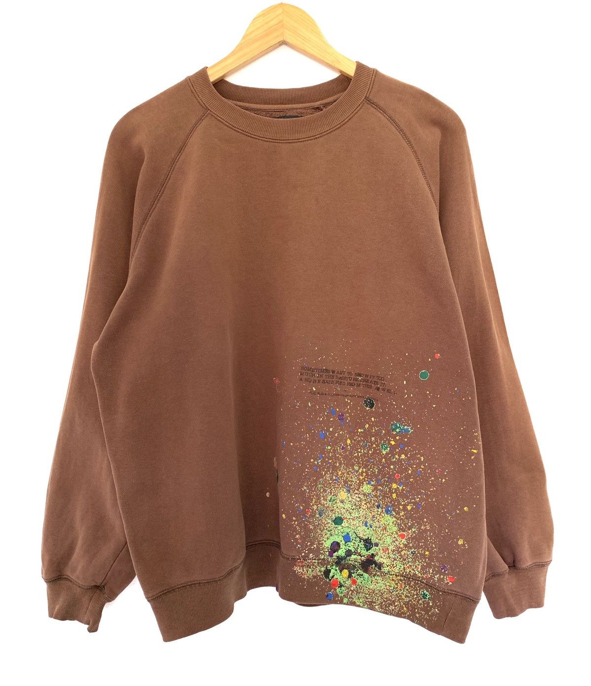 Japanese Brand × Number (N)ine 🇯🇵Number (N)ine Grunge Painted Splash Crewneck Sweatshirts Size US L / EU 52-54 / 3 - 2 Thumbnail