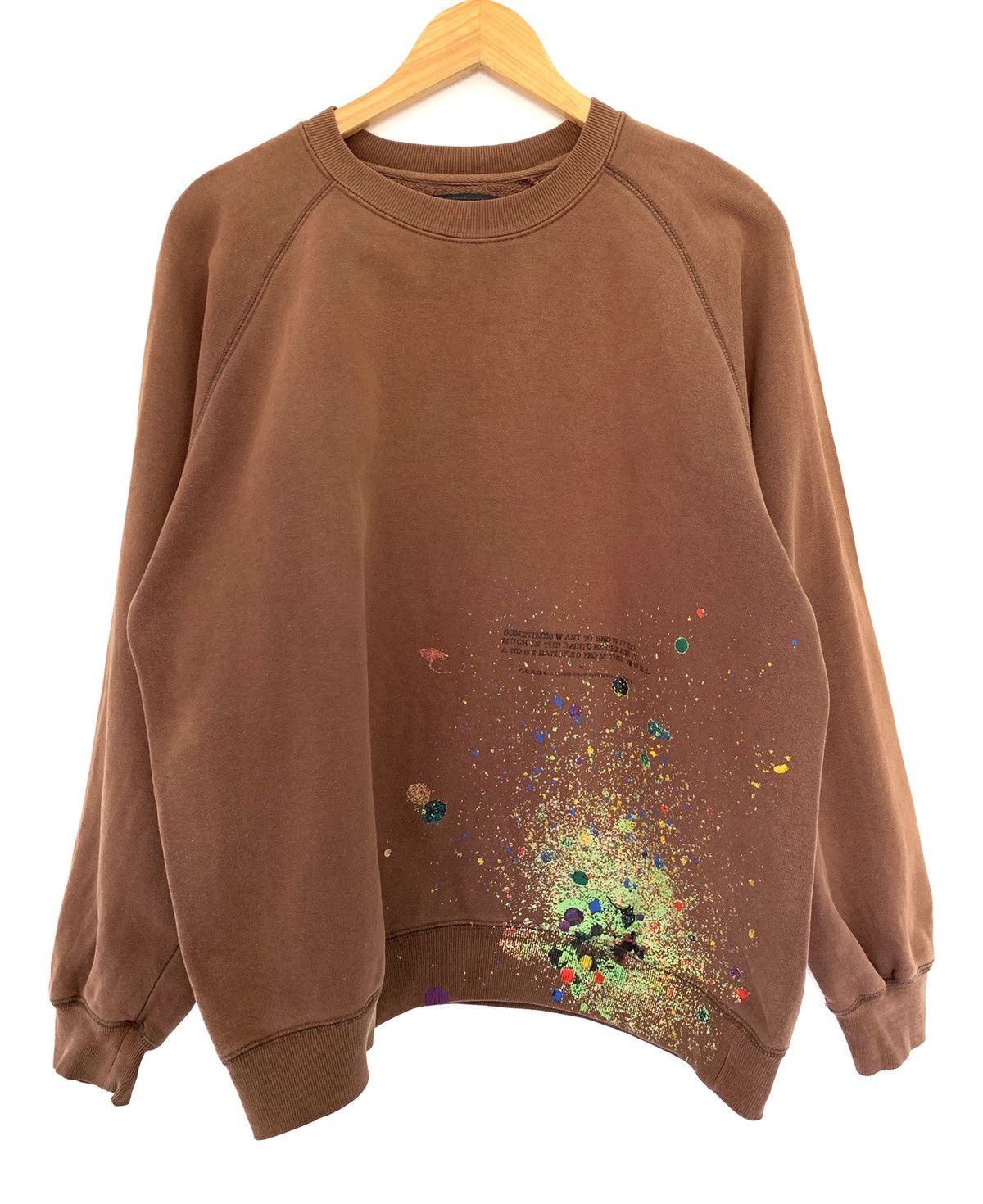 Japanese Brand × Number (N)ine 🇯🇵Number (N)ine Grunge Painted Splash Crewneck Sweatshirts Size US L / EU 52-54 / 3 - 1 Thumbnail
