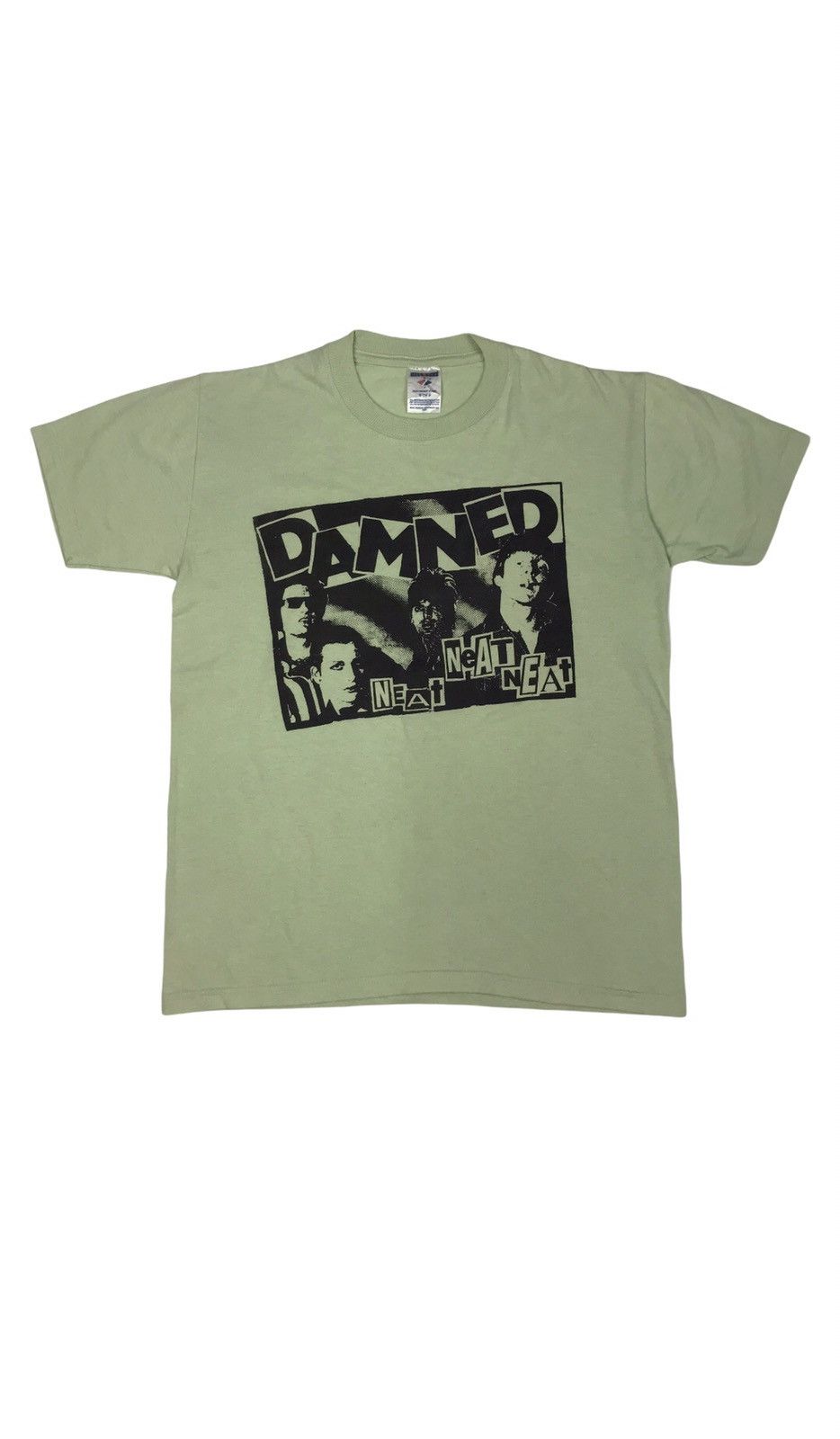 image of Band Tees x Vintage The Damned Neat Neat Neat Promo T-Shirt in Green, Men's (Size Small)