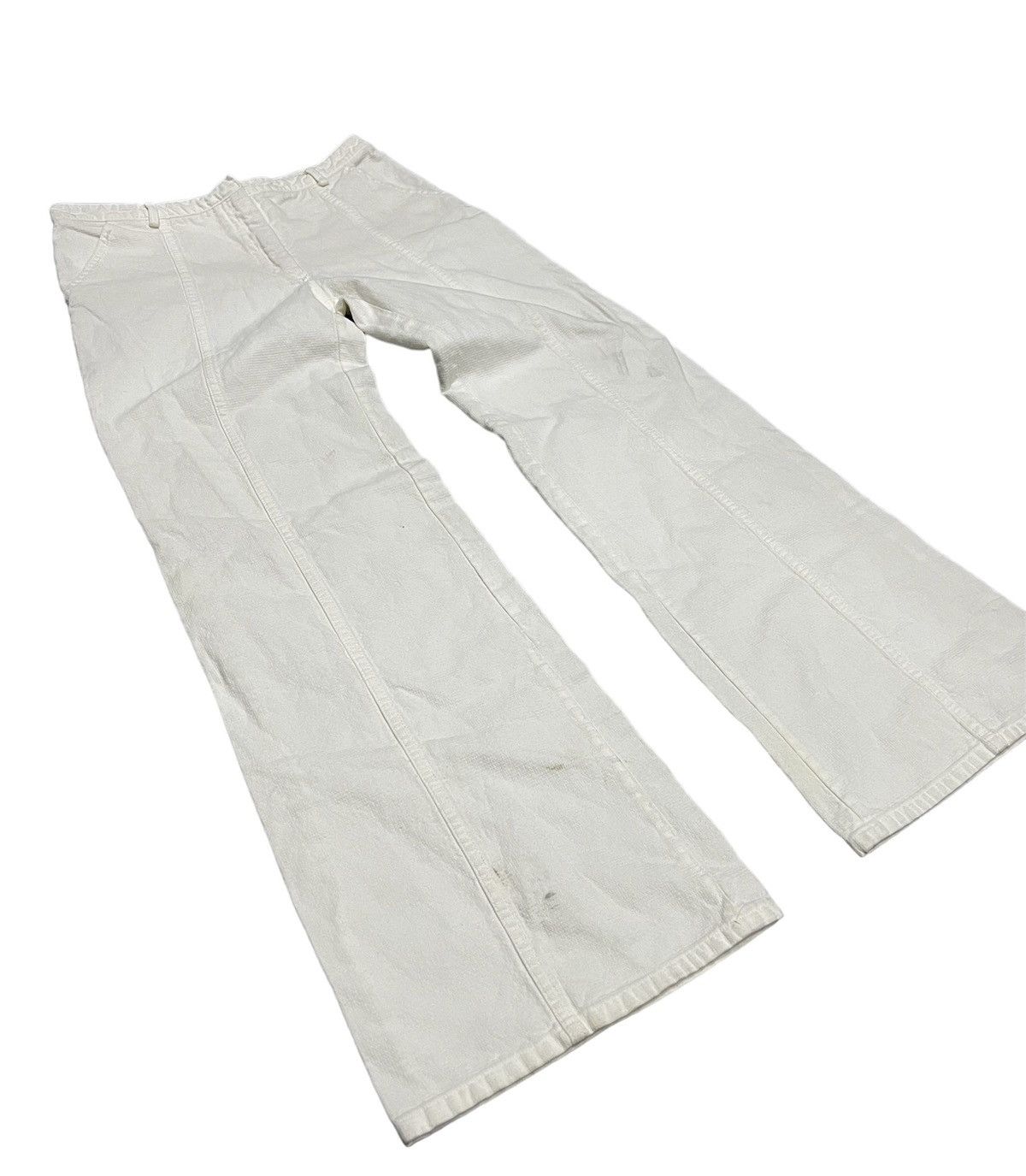 Balenciaga Balenciaga White Flared Trousers Size US 31 - 2 Thumbnail