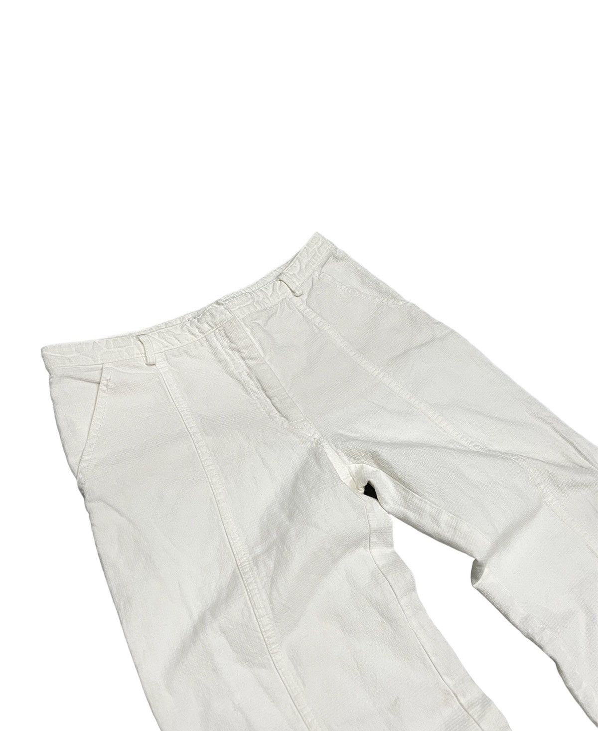 Balenciaga Balenciaga White Flared Trousers Size US 31 - 4 Thumbnail