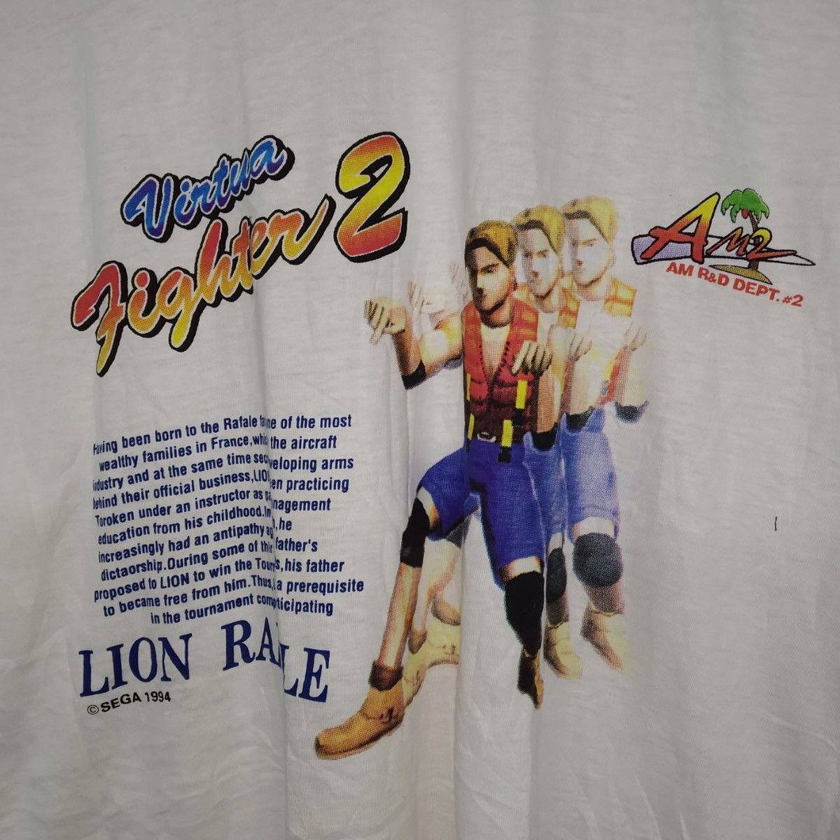 Anime Vintage Virtua Fighter 2 Sega Video Game 1994 Lion Rafale Size US M / EU 48-50 / 2 - 2 Thumbnail