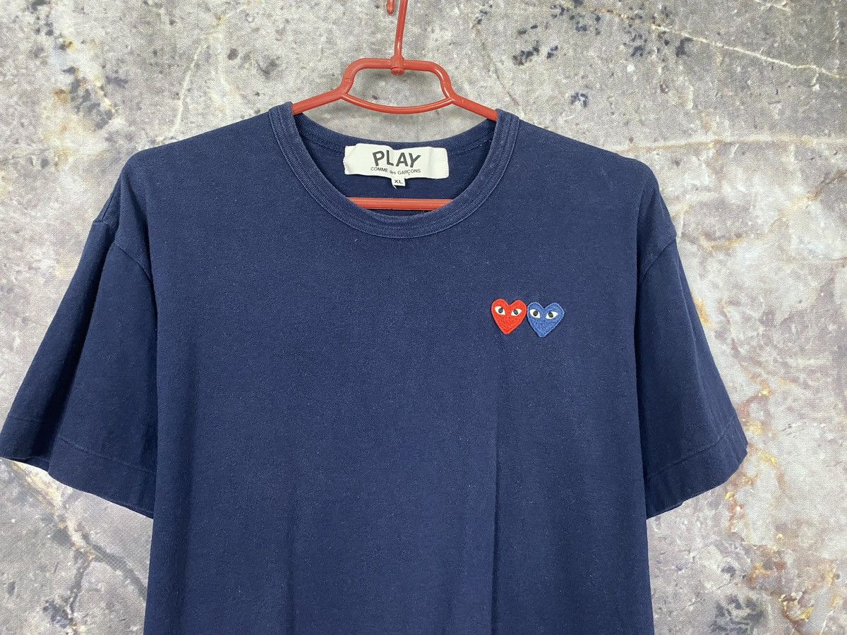Comme des Garcons PLAY Play Comme Des Garçons Double Logo T Shirt Size M Size US M / EU 48-50 / 2 - 2 Thumbnail