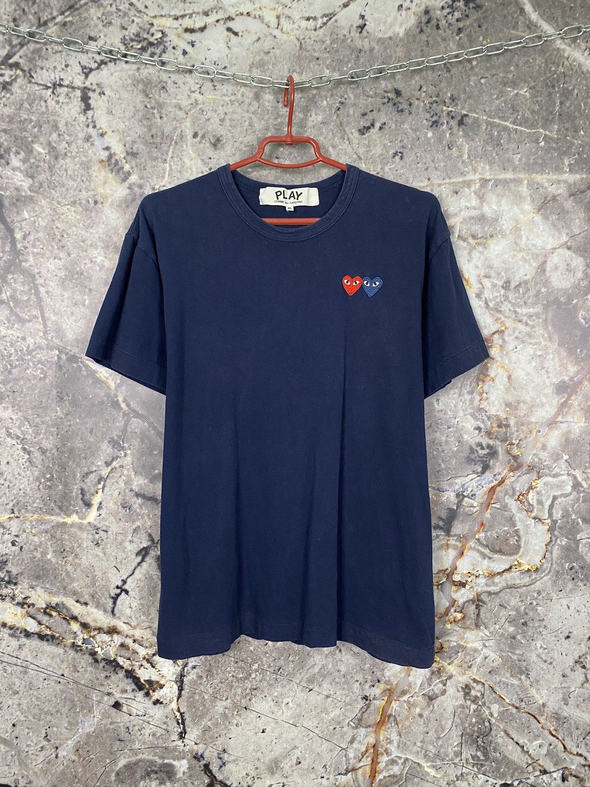 Comme des Garcons PLAY Play Comme Des Garçons Double Logo T Shirt Size M Size US M / EU 48-50 / 2 - 1 Thumbnail