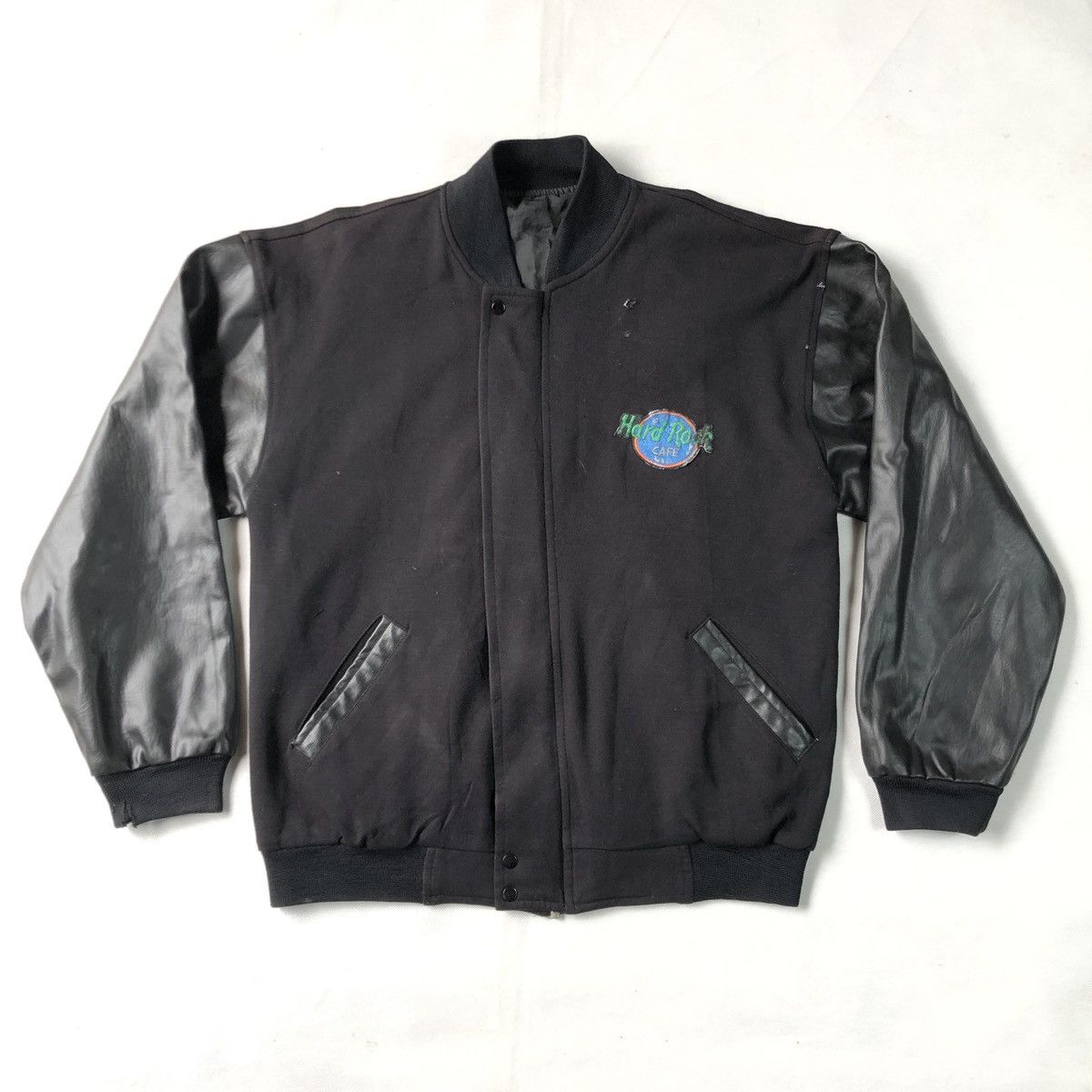 Vintage Vintage Hard Rock Cafe Hawaii Leather Sleeves Jacket Size US M / EU 48-50 / 2 - 1 Thumbnail