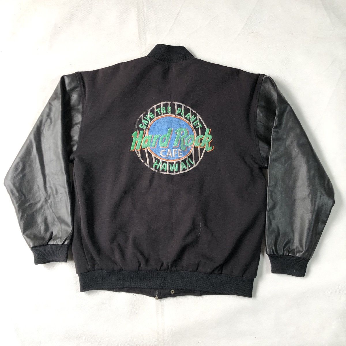 Vintage Vintage Hard Rock Cafe Hawaii Leather Sleeves Jacket Size US M / EU 48-50 / 2 - 2 Thumbnail