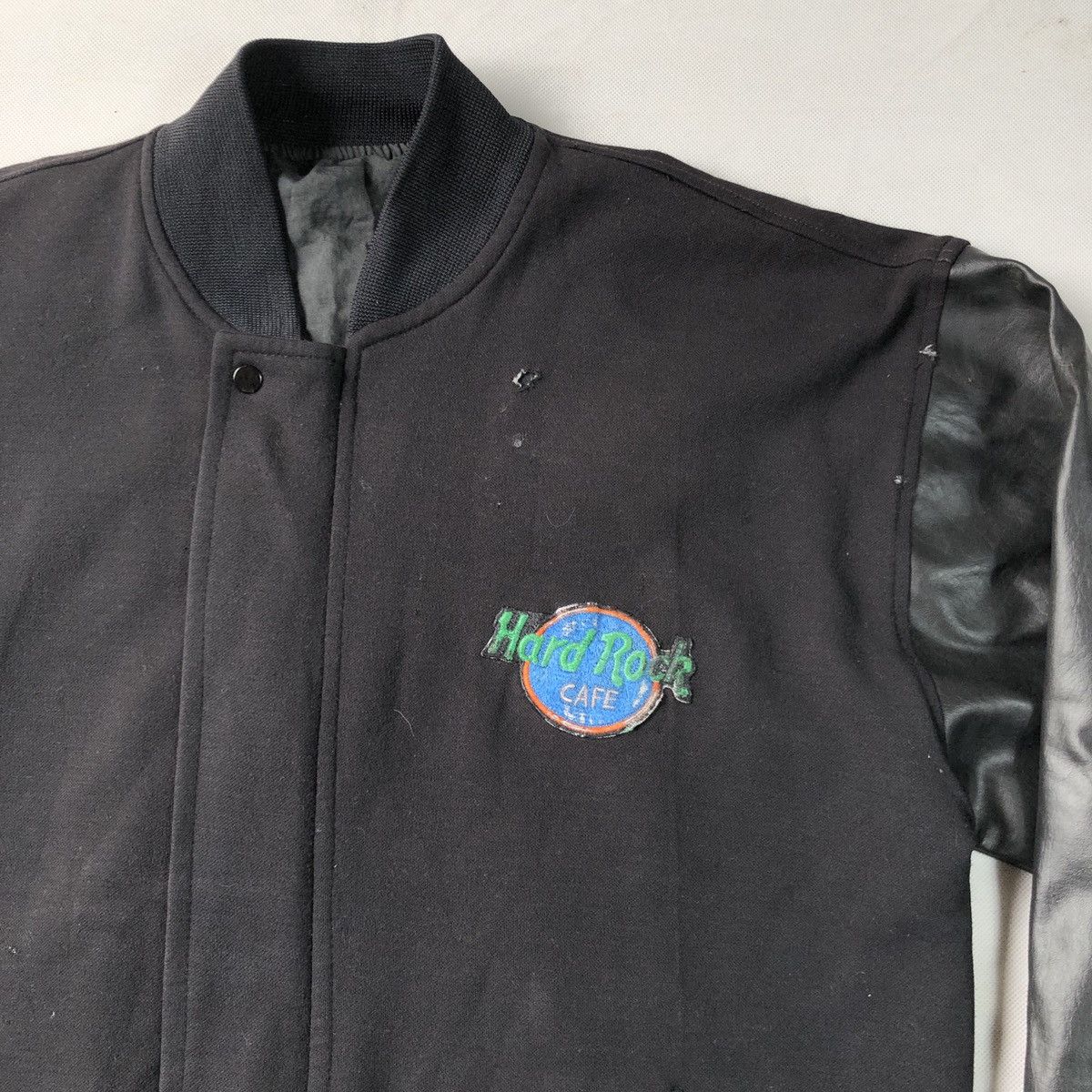 Vintage Vintage Hard Rock Cafe Hawaii Leather Sleeves Jacket Size US M / EU 48-50 / 2 - 3 Thumbnail