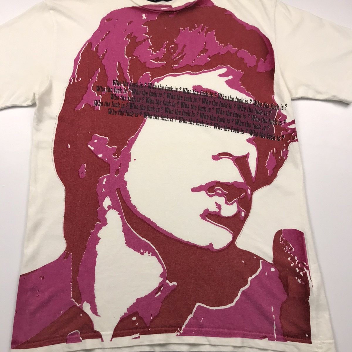 Band Tees × Japanese Brand × The Rolling Stones Rare HANDPRINTED who the fuck is ? MICK JAGGER Size US M / EU 48-50 / 2 - 3 Thumbnail