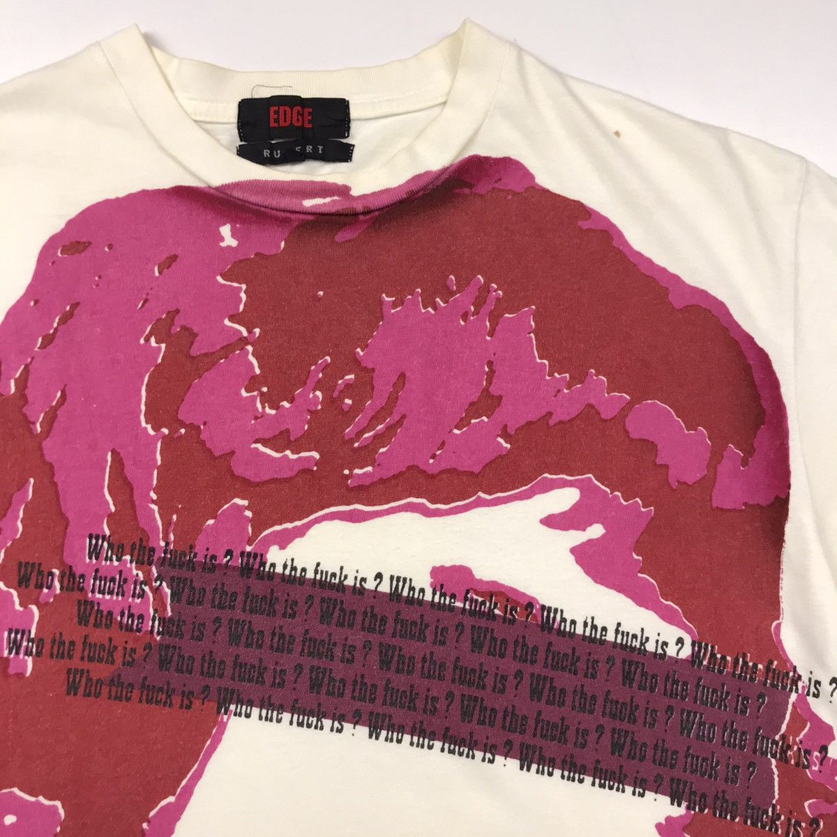 Band Tees × Japanese Brand × The Rolling Stones Rare HANDPRINTED who the fuck is ? MICK JAGGER Size US M / EU 48-50 / 2 - 4 Thumbnail