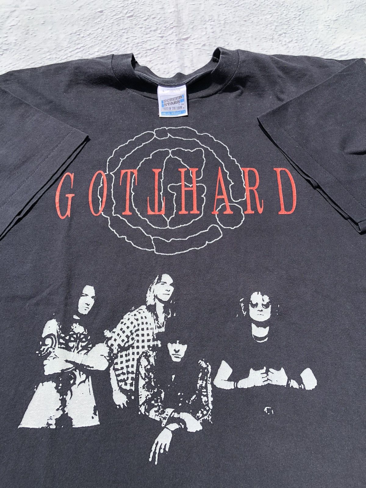 Band Tees Vintage 1996 Gotthard Tour Hard Rock Band Faded Tee Size US L / EU 52-54 / 3 - 3 Thumbnail