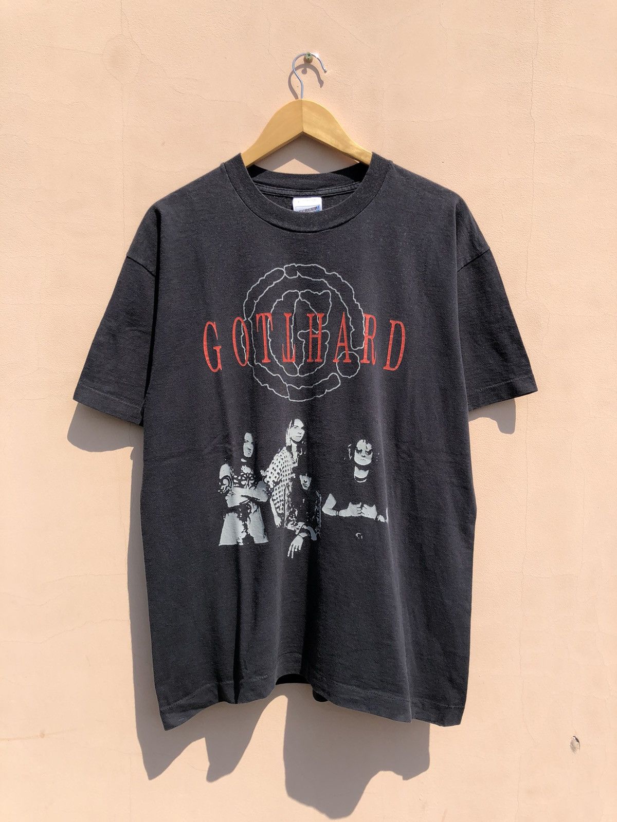 Band Tees Vintage 1996 Gotthard Tour Hard Rock Band Faded Tee Size US L / EU 52-54 / 3 - 1 Thumbnail