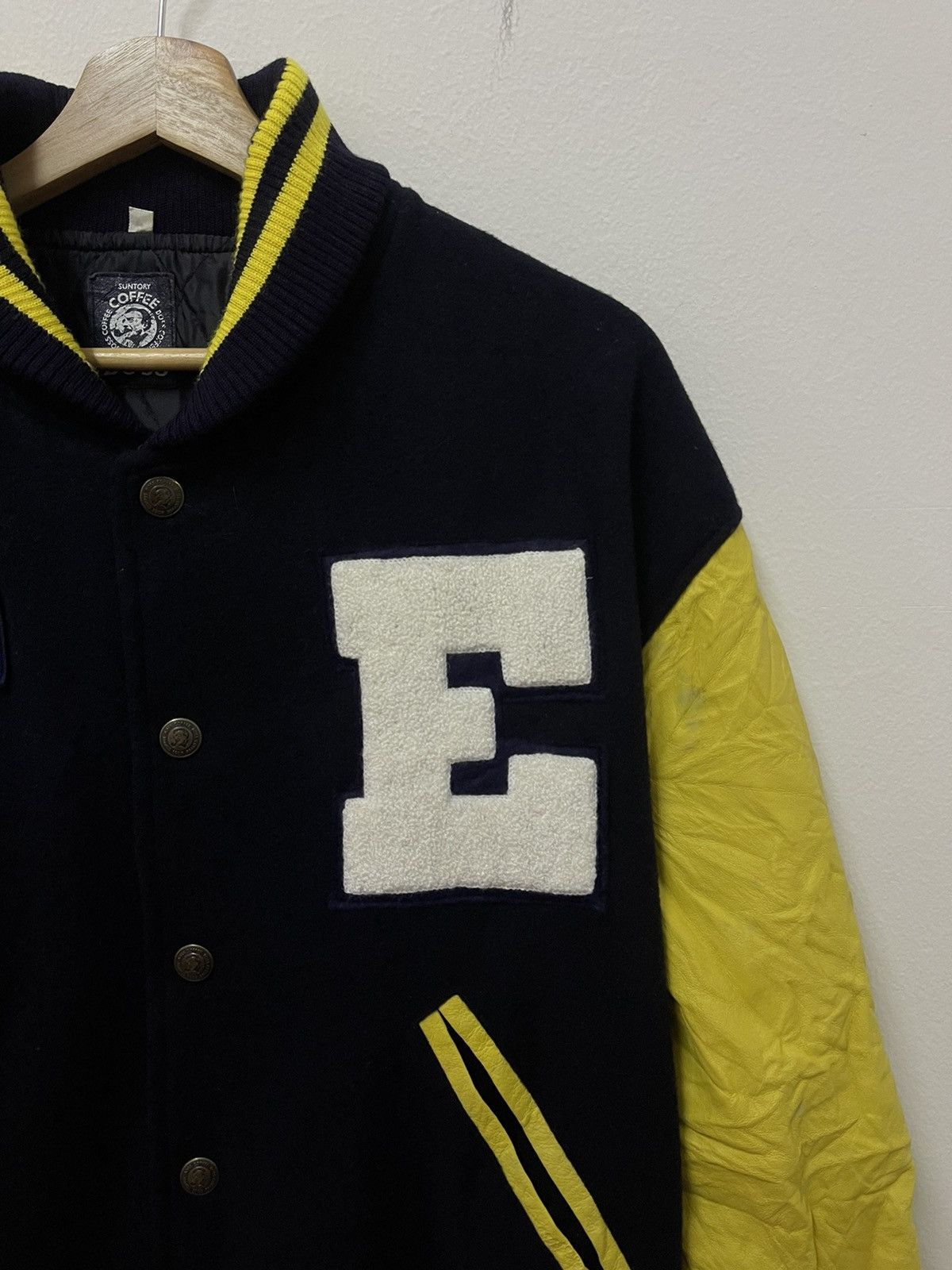 Vintage Vintage Suntory Boss Coffee Leather Varsity Jacket Size US L / EU 52-54 / 3 - 4 Thumbnail