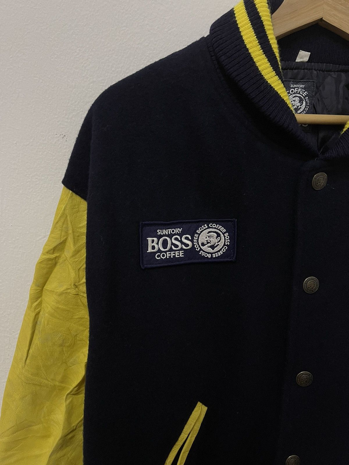 Vintage Vintage Suntory Boss Coffee Leather Varsity Jacket Size US L / EU 52-54 / 3 - 5 Thumbnail