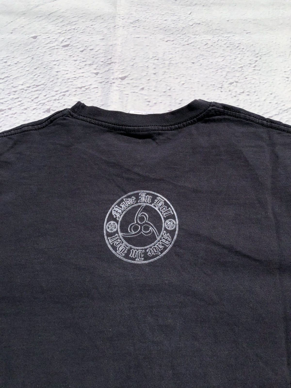 Band Tees Vintage 2000s Skull Bones Made in Hell 666 Black Tee Size US M / EU 48-50 / 2 - 12 Thumbnail