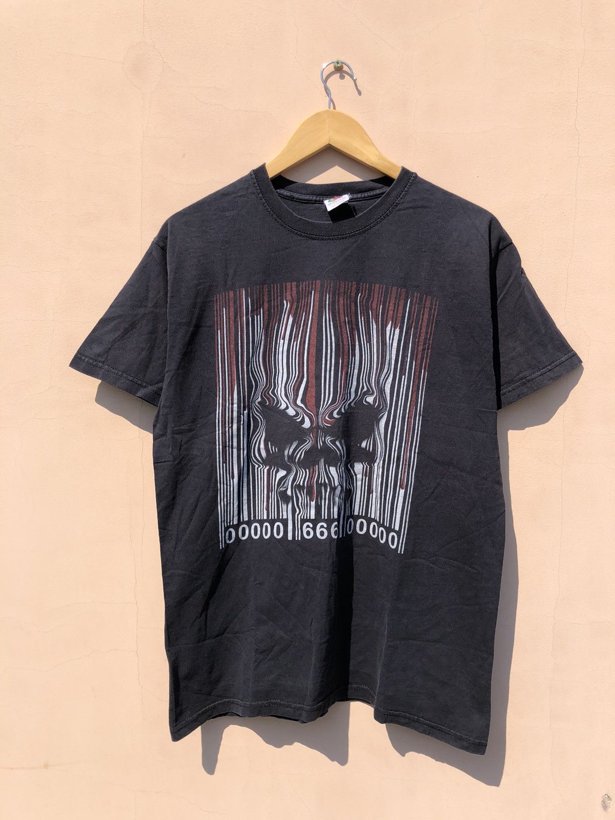 Band Tees Vintage 2000s Skull Bones Made in Hell 666 Black Tee Size US M / EU 48-50 / 2 - 1 Thumbnail