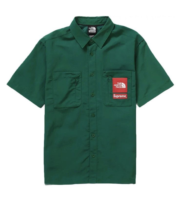 image of Supreme The North Face Trekking S/s Shirt Dark Green Xl, Men's