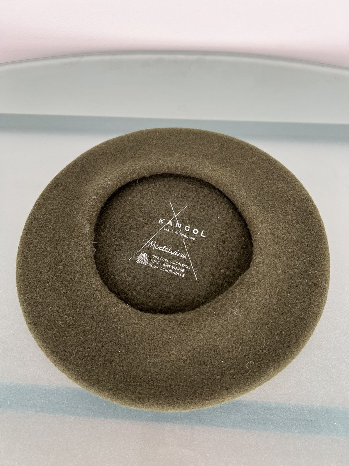 Béret KANGOL En Laine Kaki Vintage - Fabriqué En Angleterre, Taille M